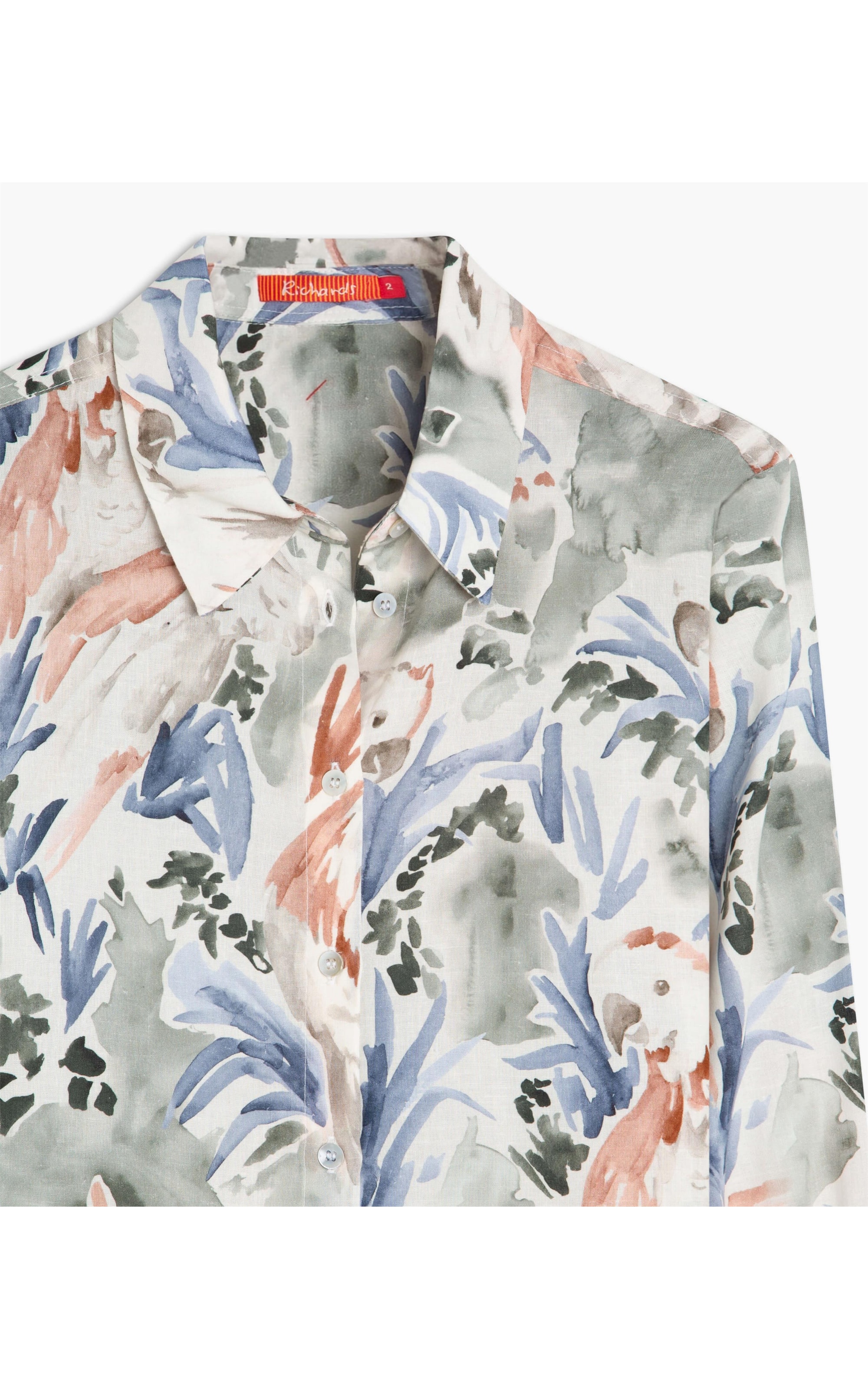 Camisa Linho  Nina Araras Verde Army