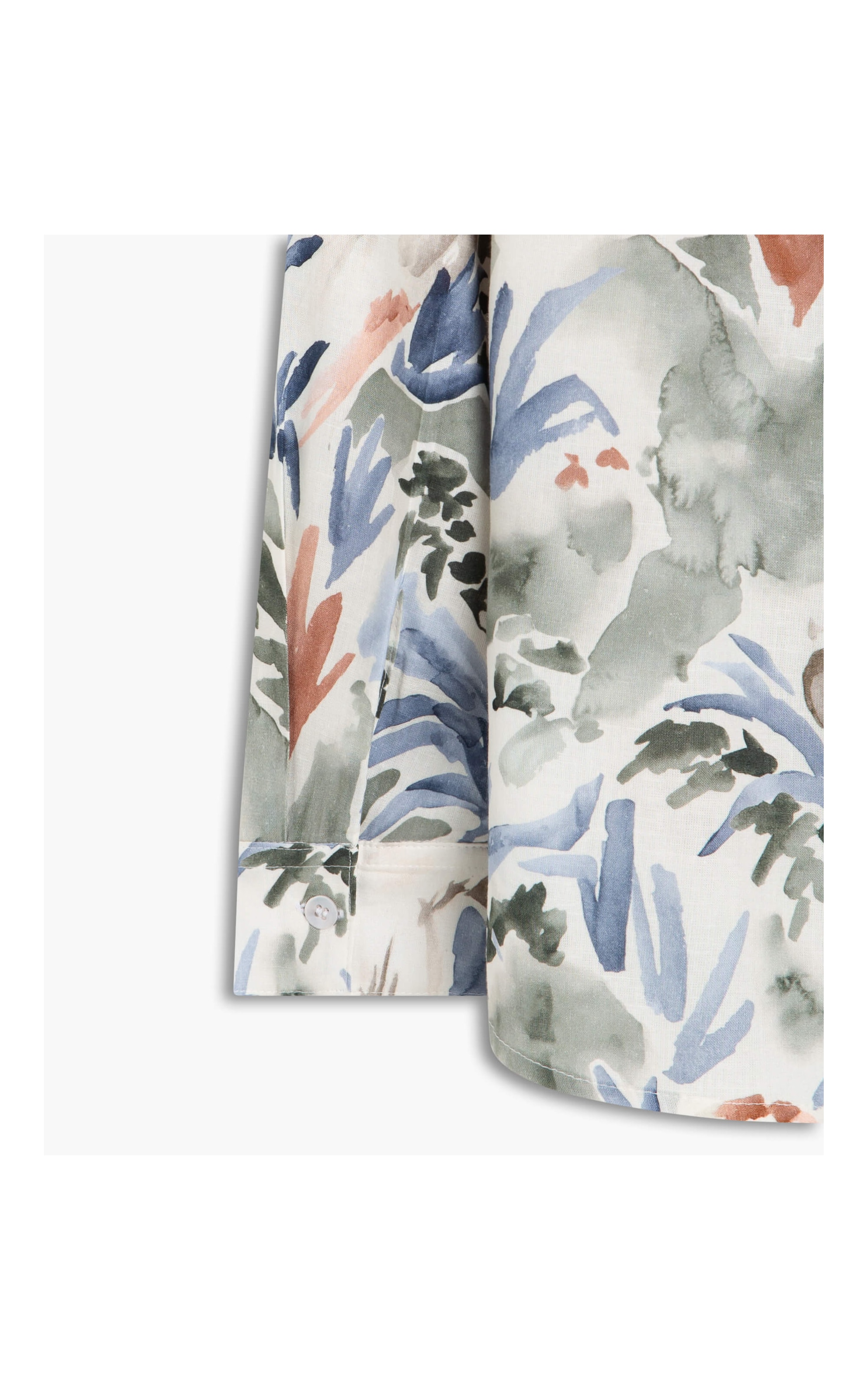 Camisa Linho  Nina Araras Verde Army