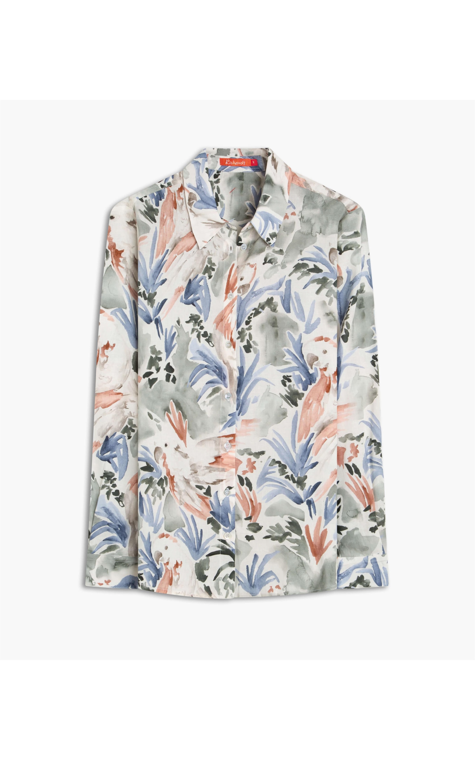 Camisa Linho  Nina Araras Verde Army