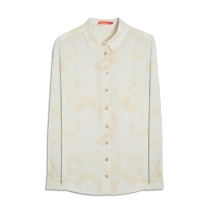 Camisa Linho  Nina Beach Amarelo