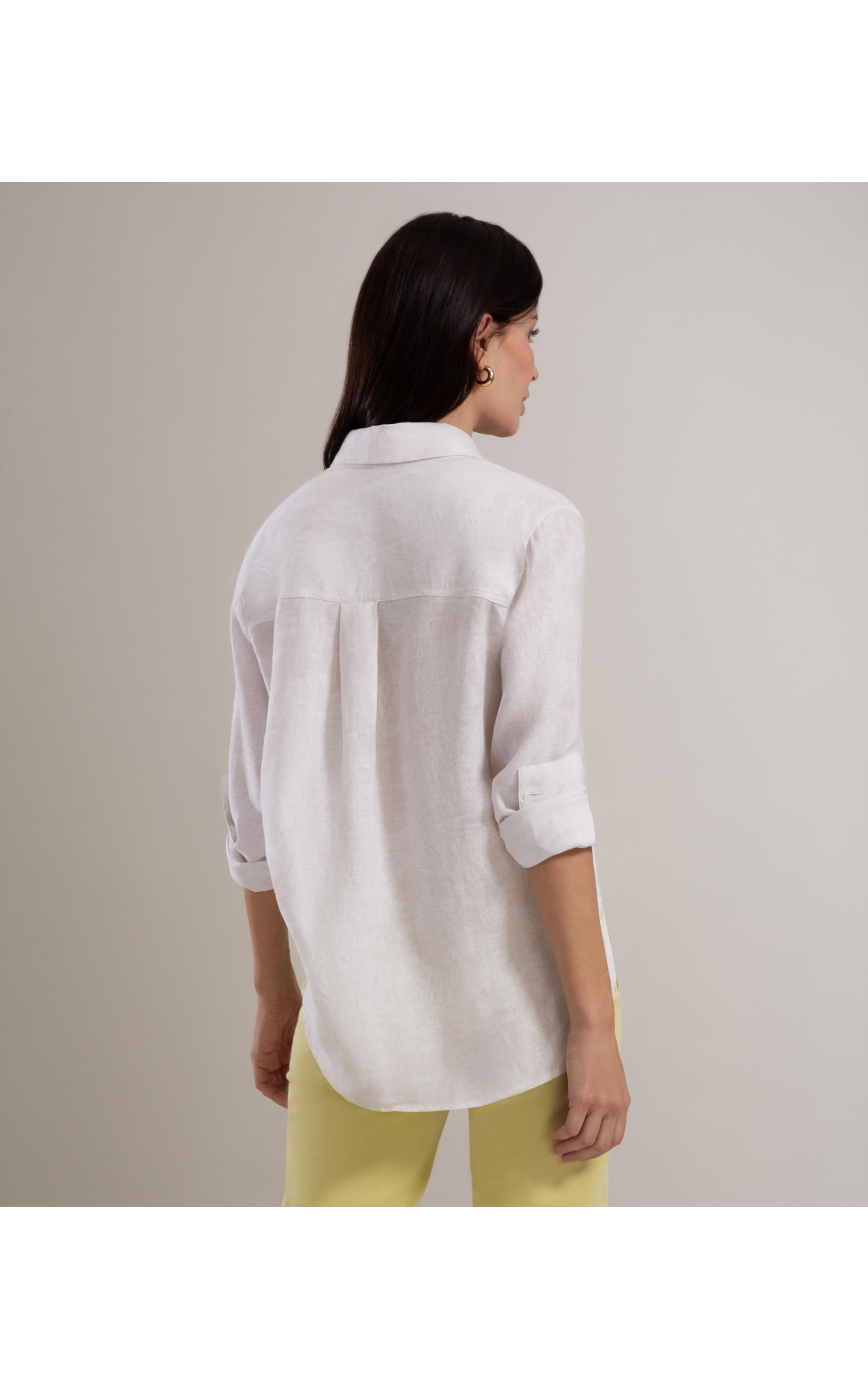 Camisa Linho  Nina Beach Prata