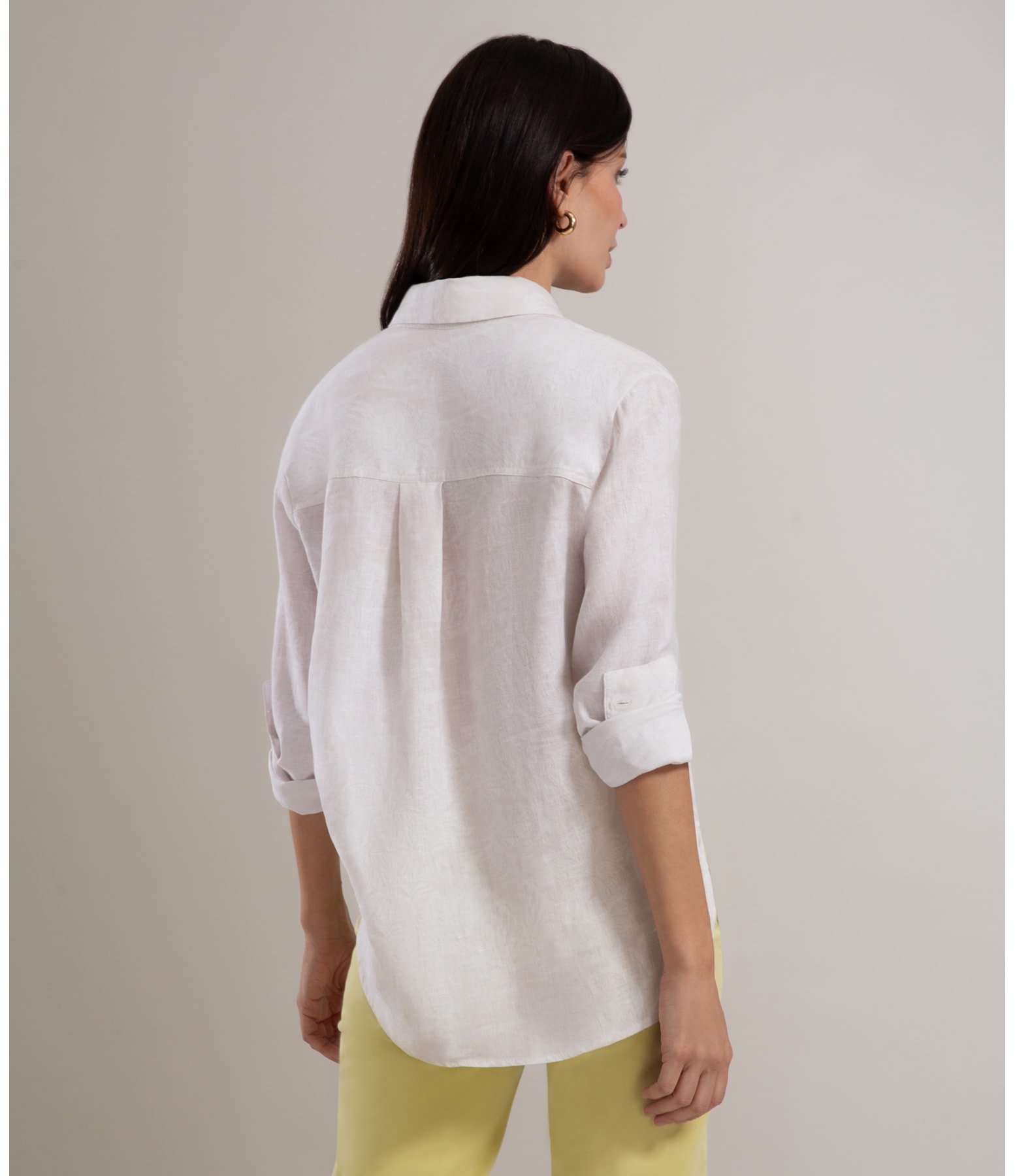 Camisa Linho  Nina Beach Prata