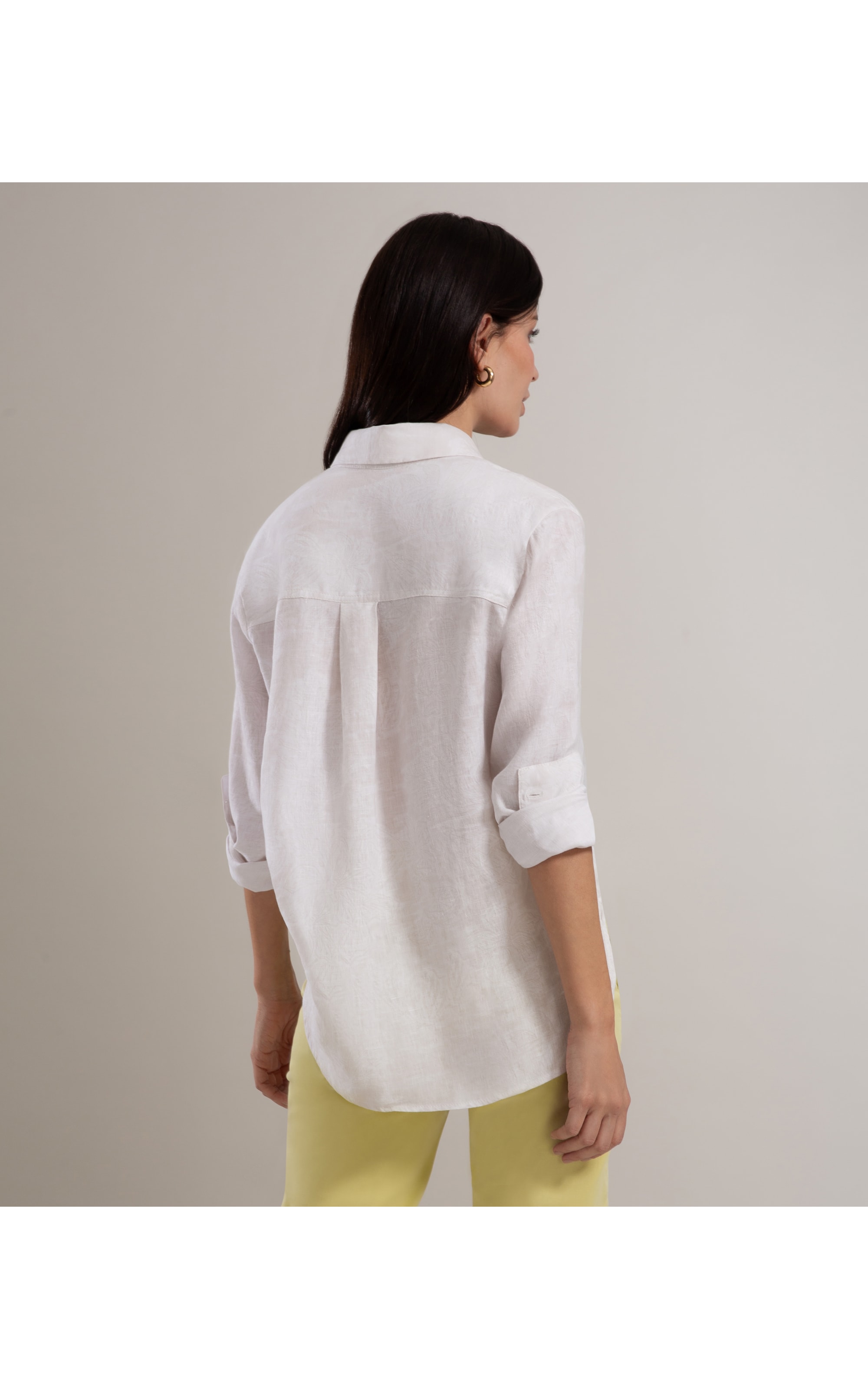 Camisa Linho  Nina Beach Prata