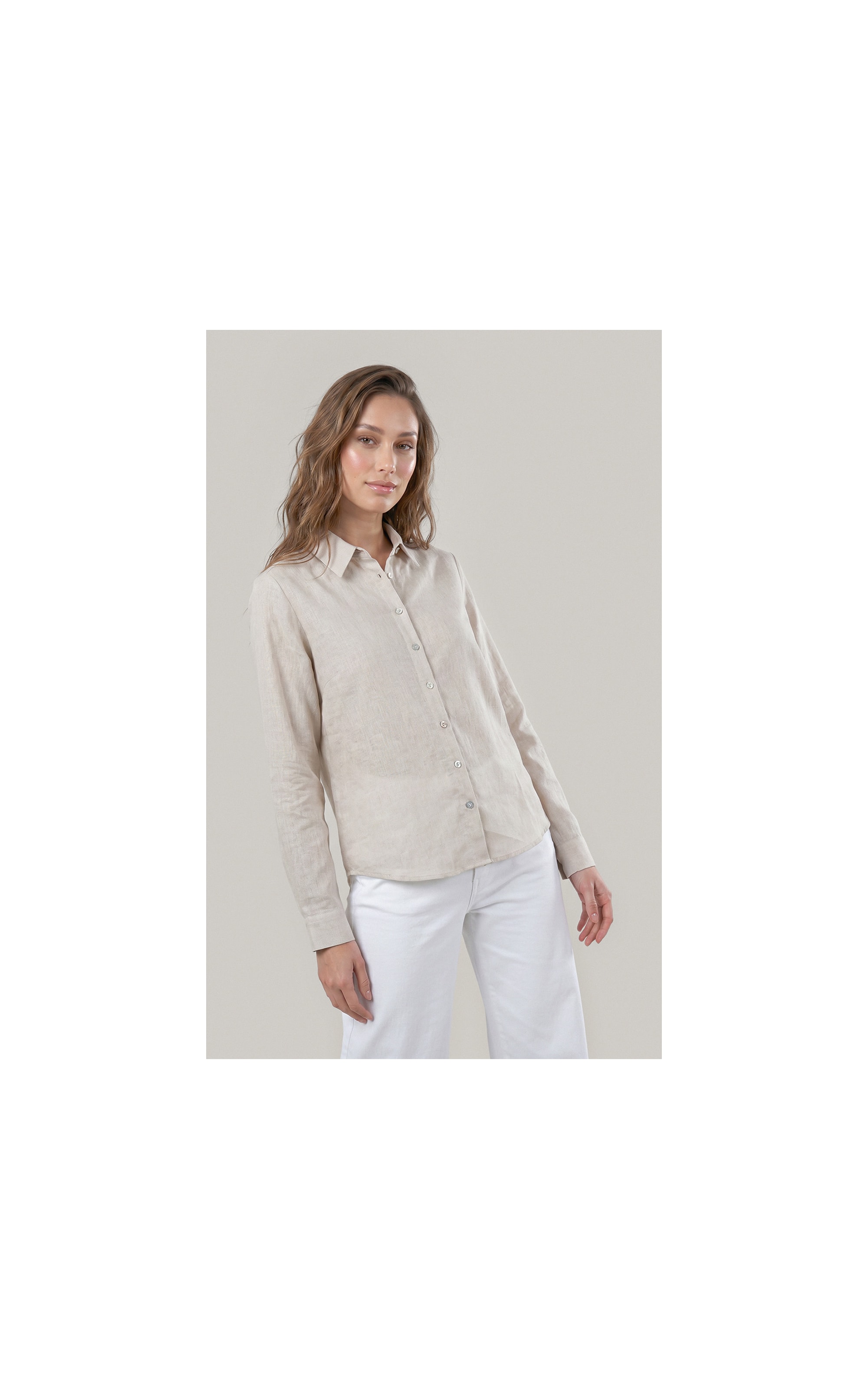 Camisa Linho  Nina Bege
