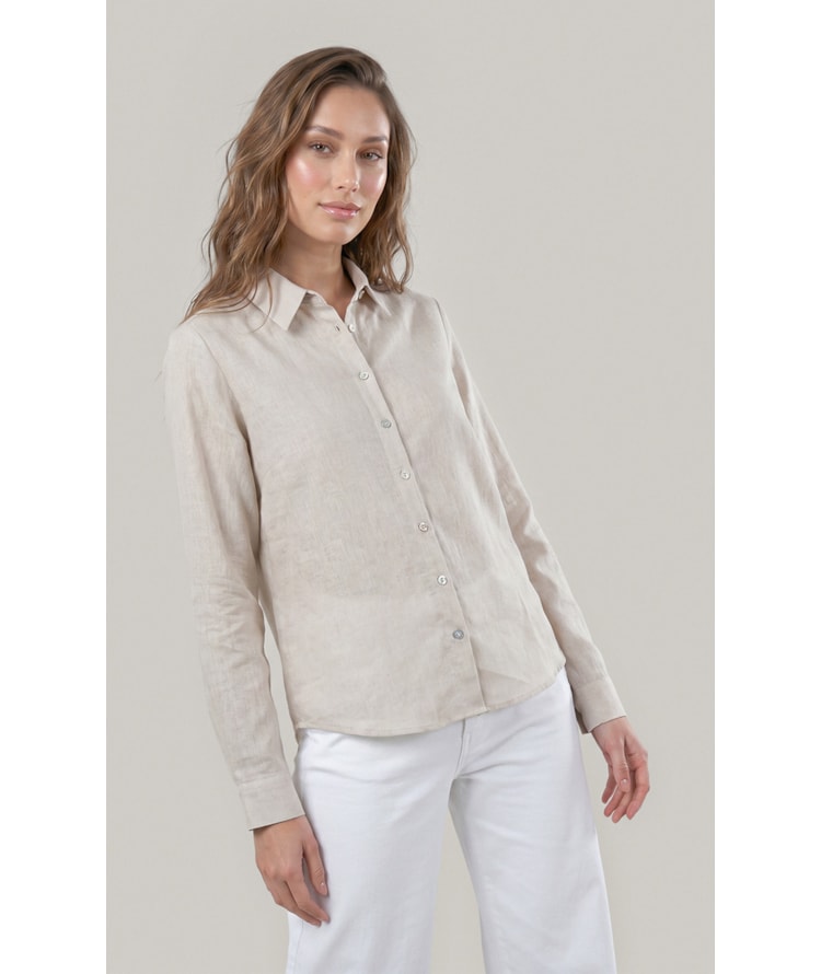 Camisa Linho  Nina Bege
