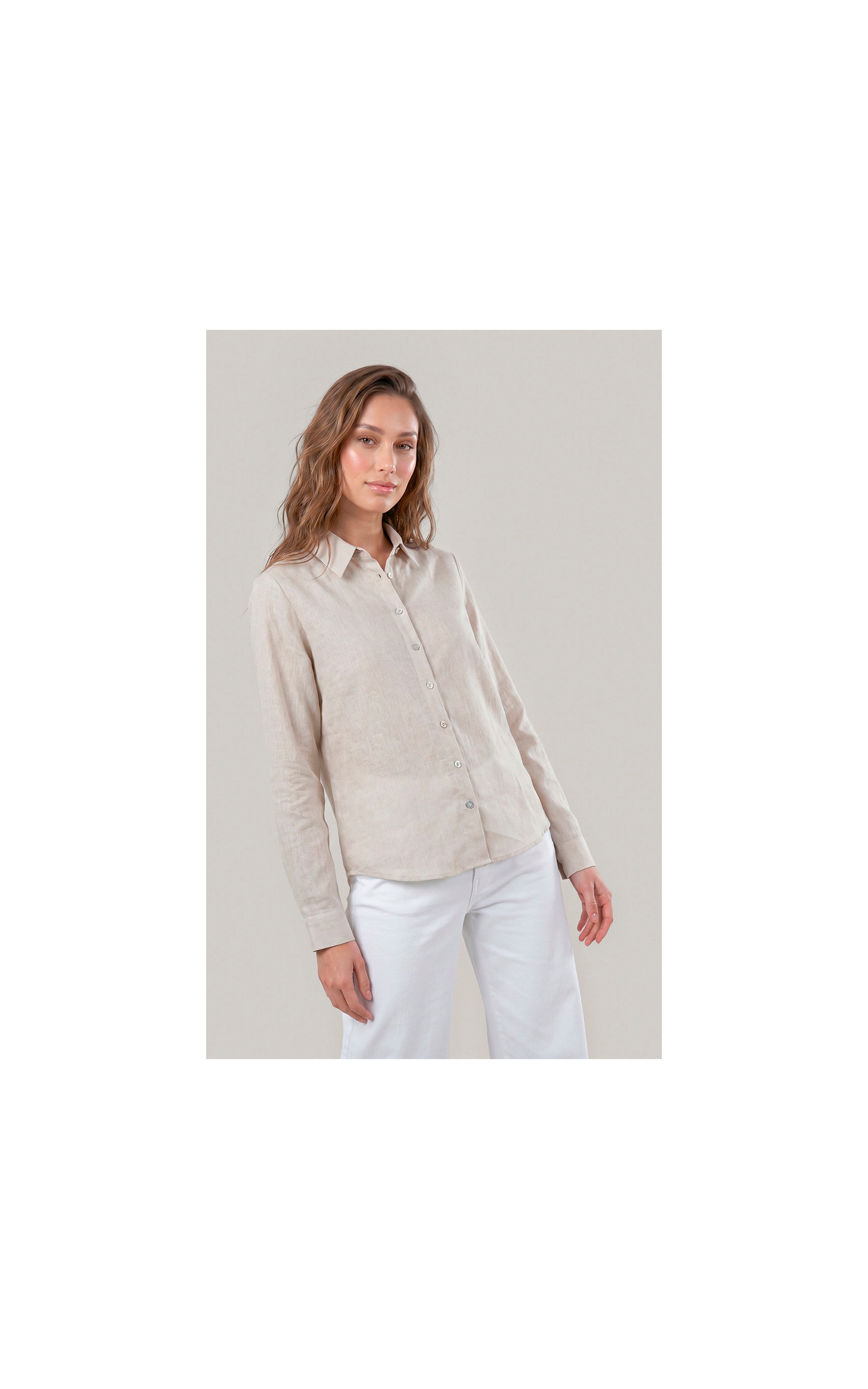 Camisa Linho  Nina Bege