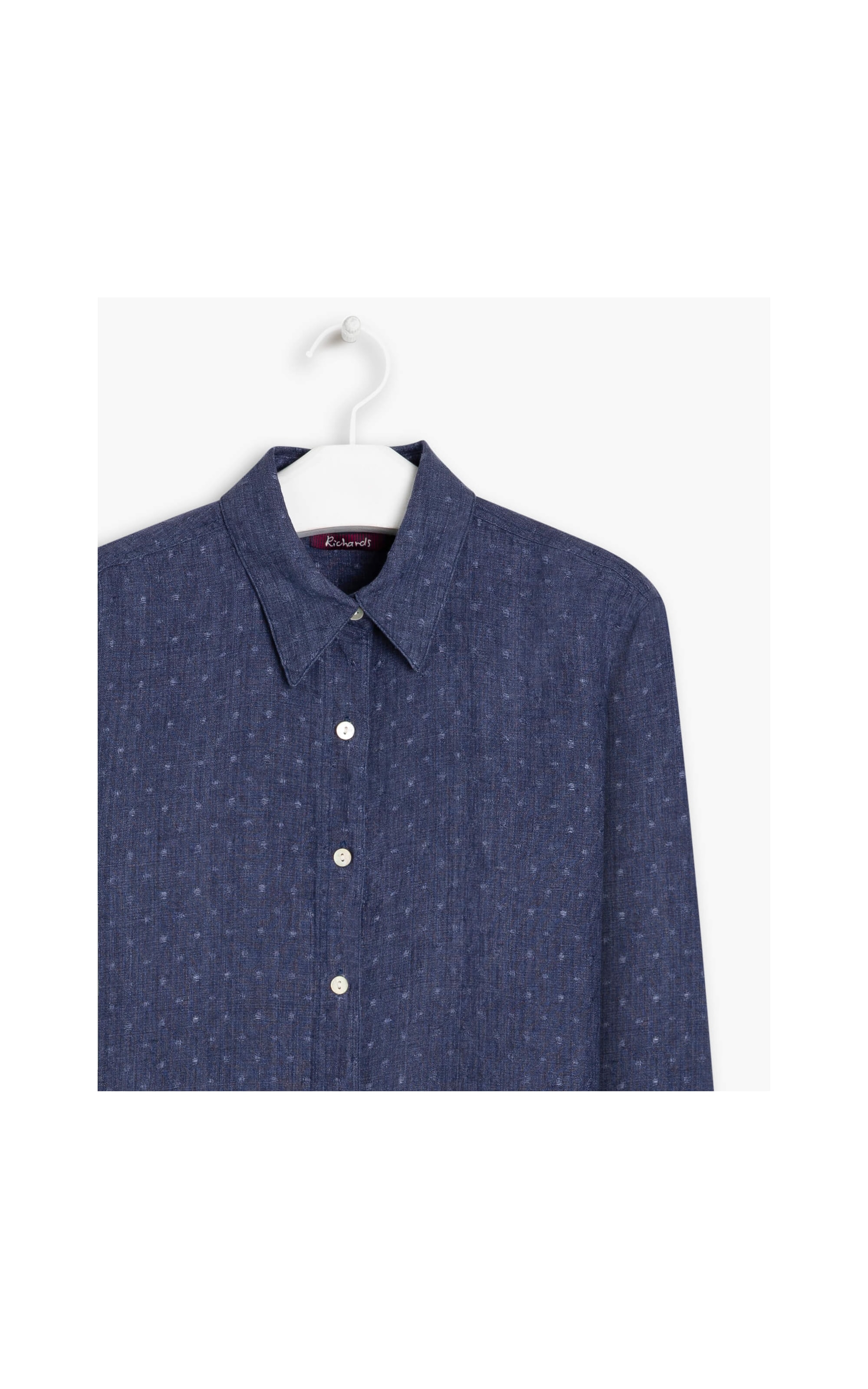 Camisa Linho  Nina Poá Azul Bic