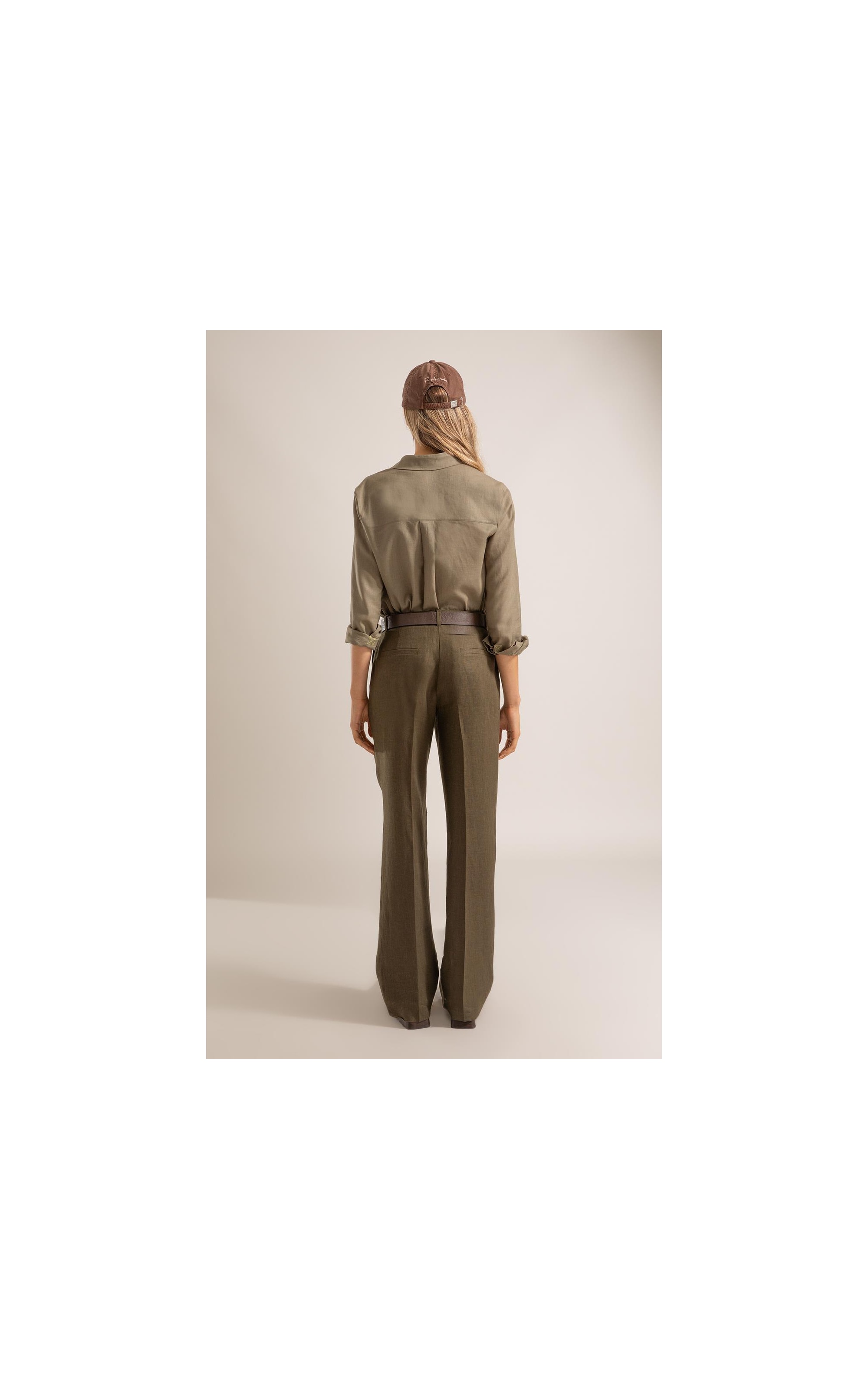 Camisa Linho  Nina Verde Army