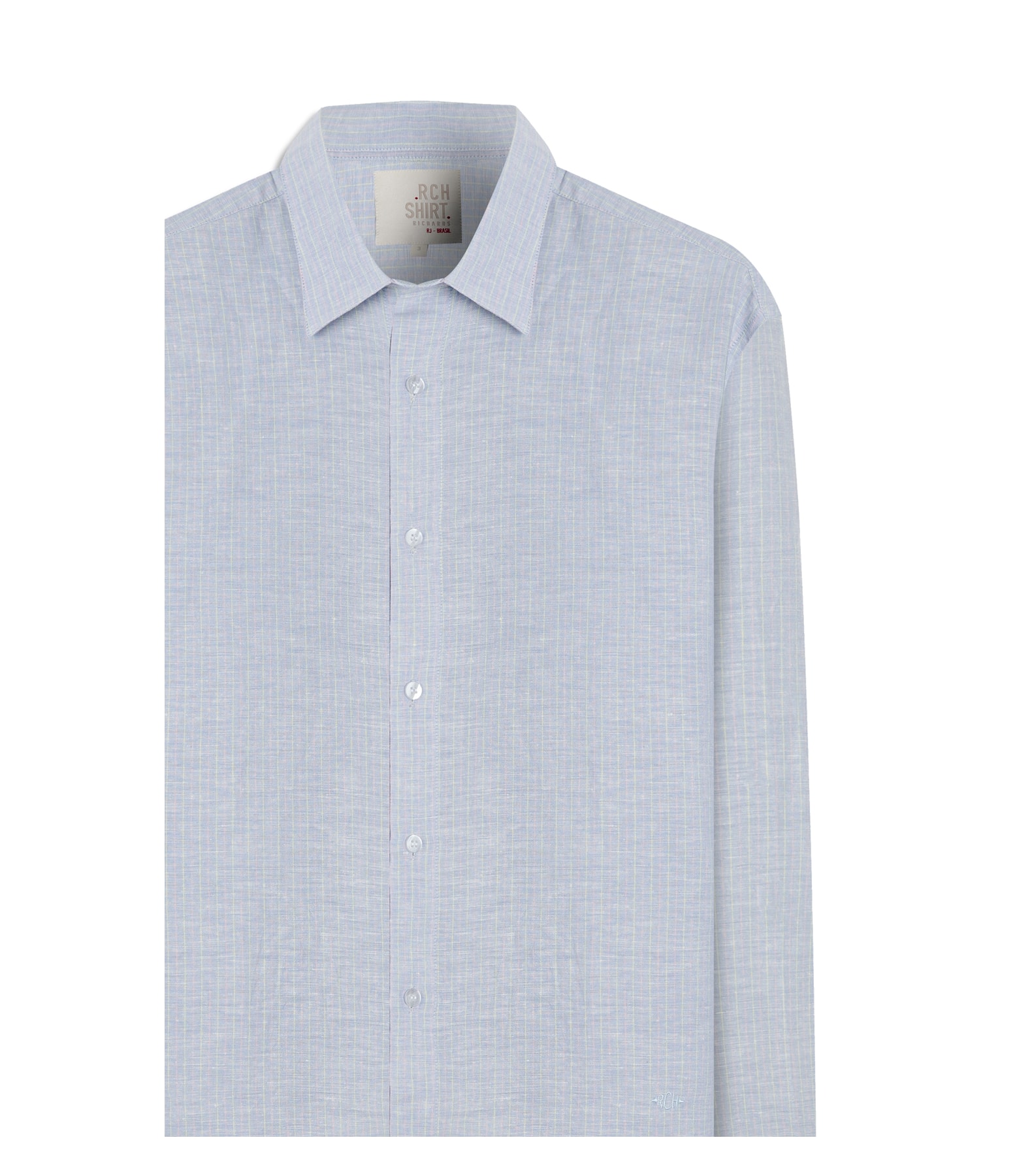 Camisa Linho  Oasis Ml Azul Claro
