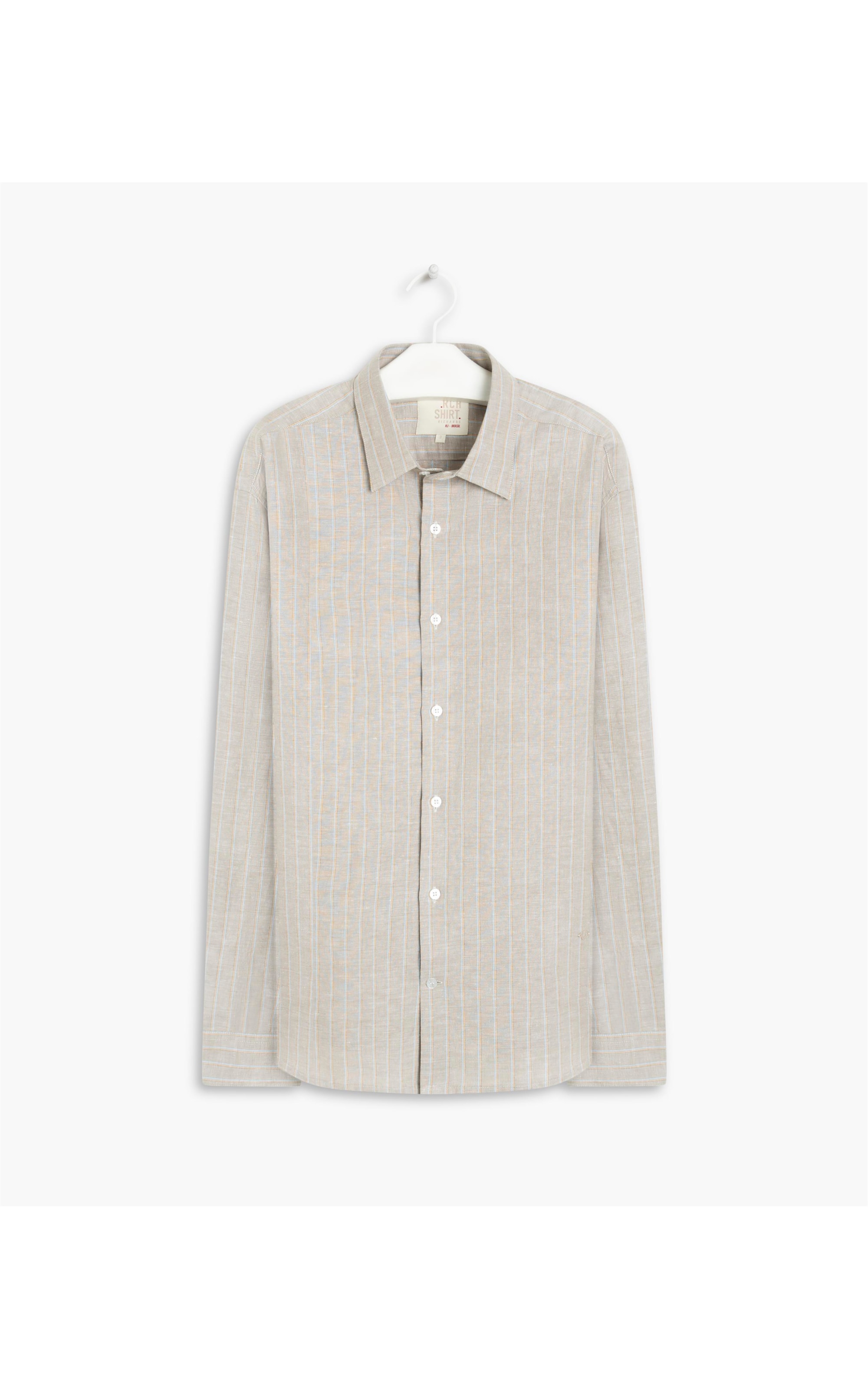 Camisa Linho  Olympic Ml Tabaco