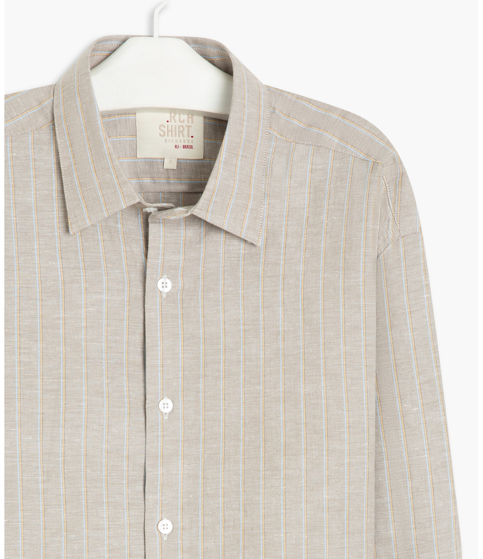 Camisa Linho  Olympic Ml Tabaco