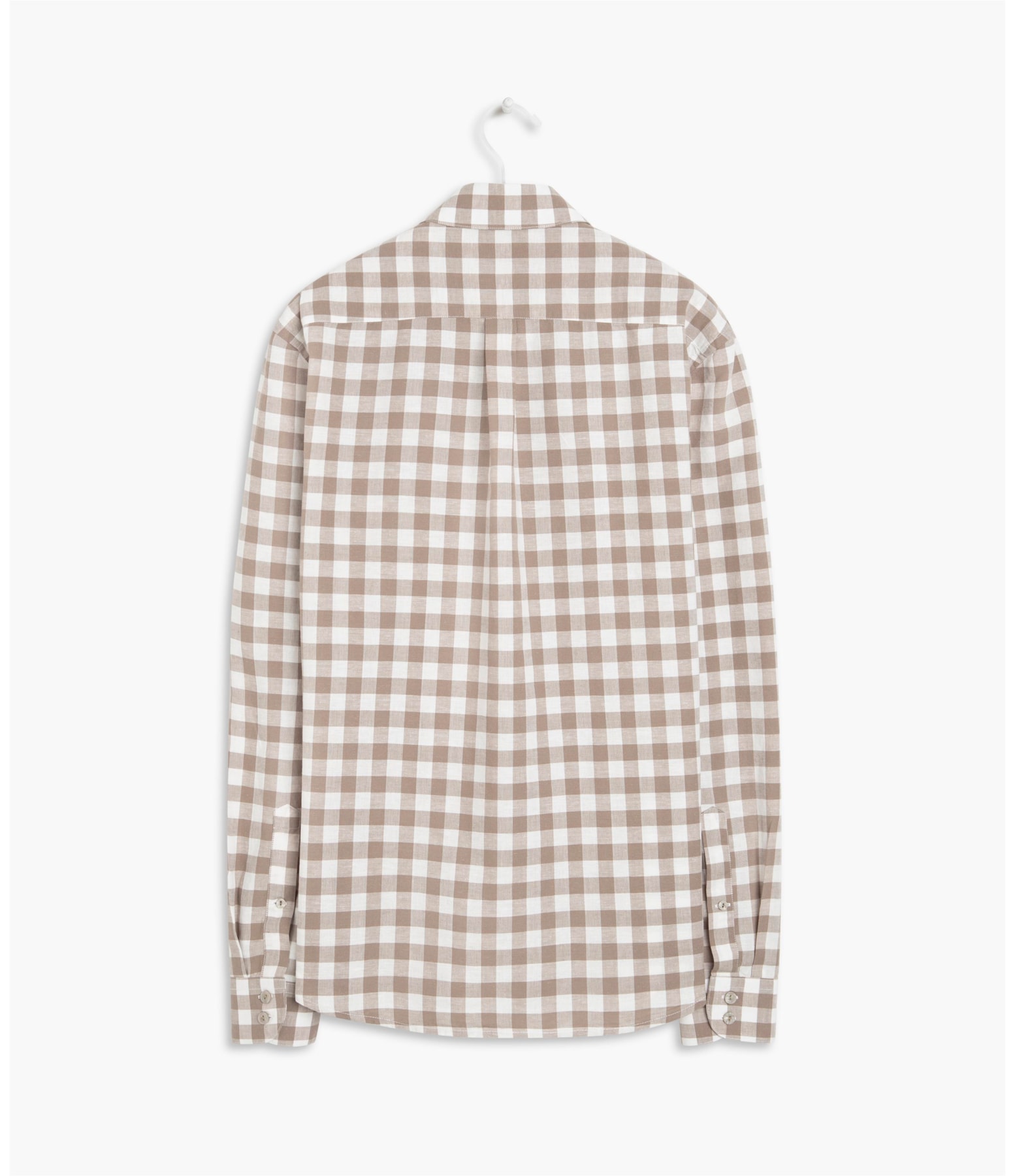 Camisa Linho  Otto Xadrez Ml Caqui