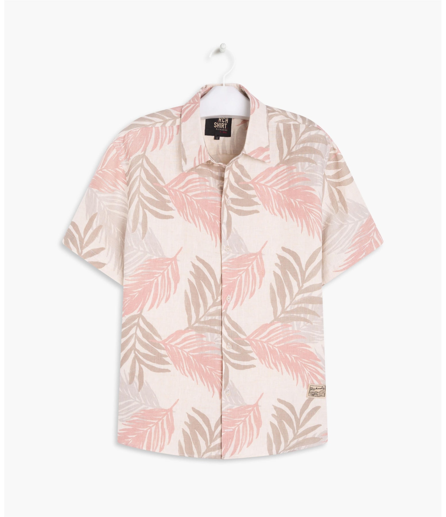 Camisa Linho  Palm Leaves Estampas Mc Rosê