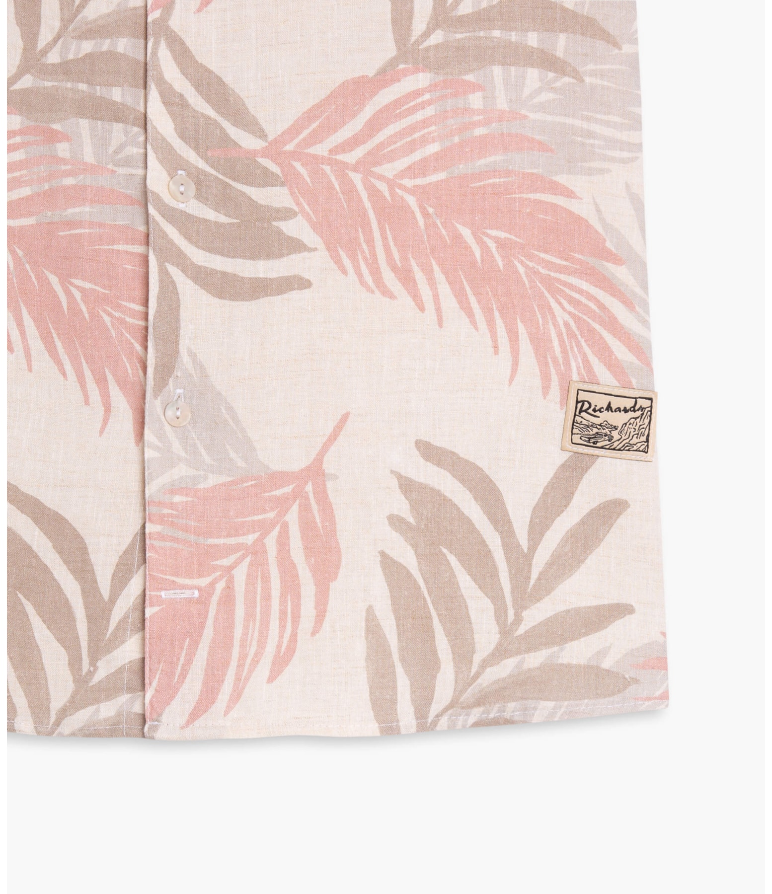 Camisa Linho  Palm Leaves Estampas Mc Rosê