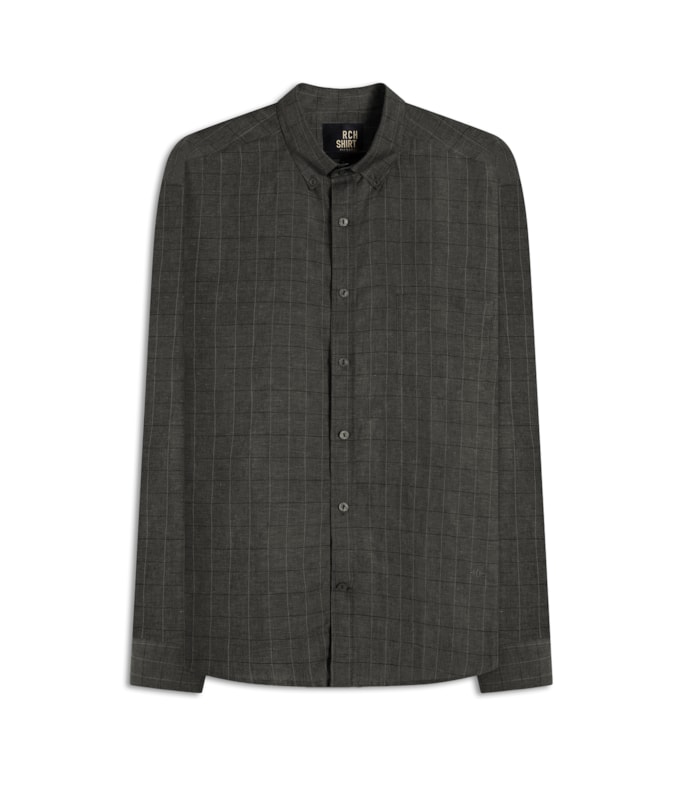 Camisa Linho  Paulo Ml Tabaco
