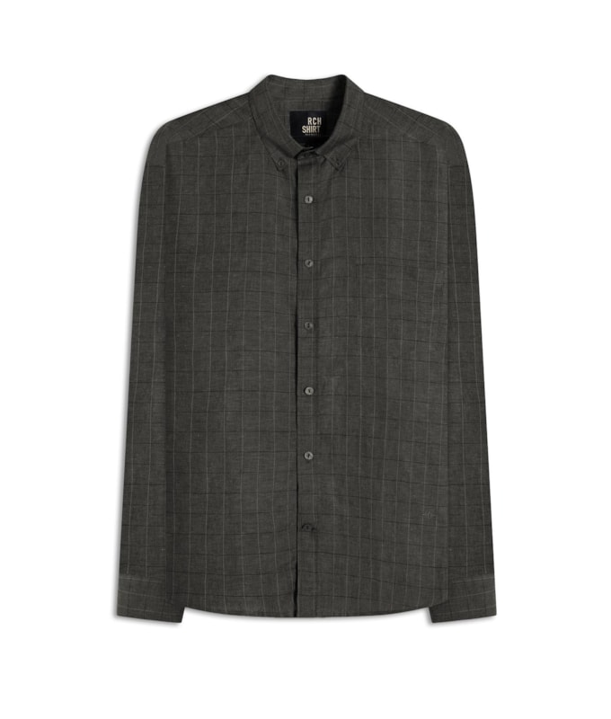 Camisa Linho  Paulo Ml Tabaco