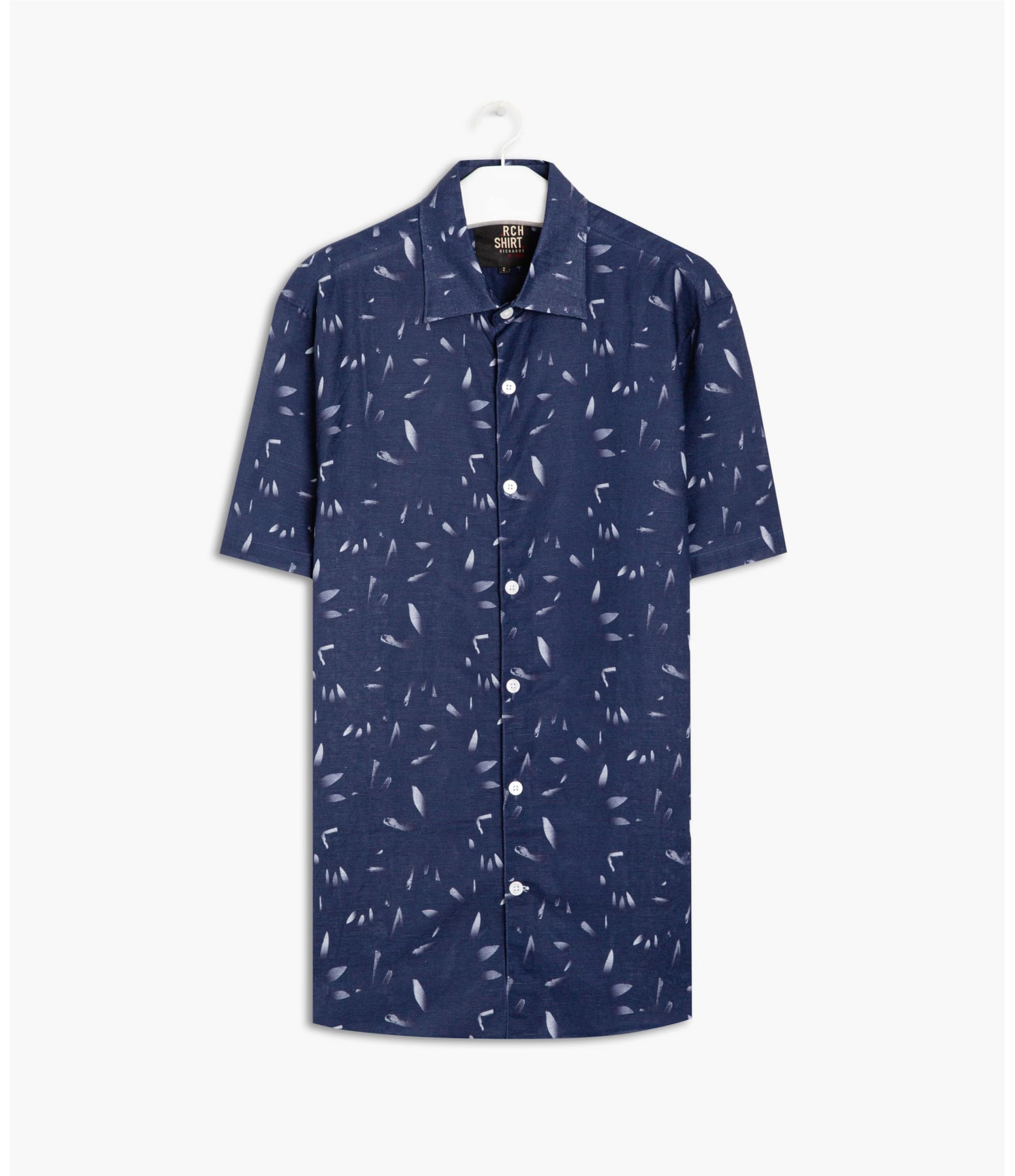 Camisa Linho  Petal Estampada Mc Marinho