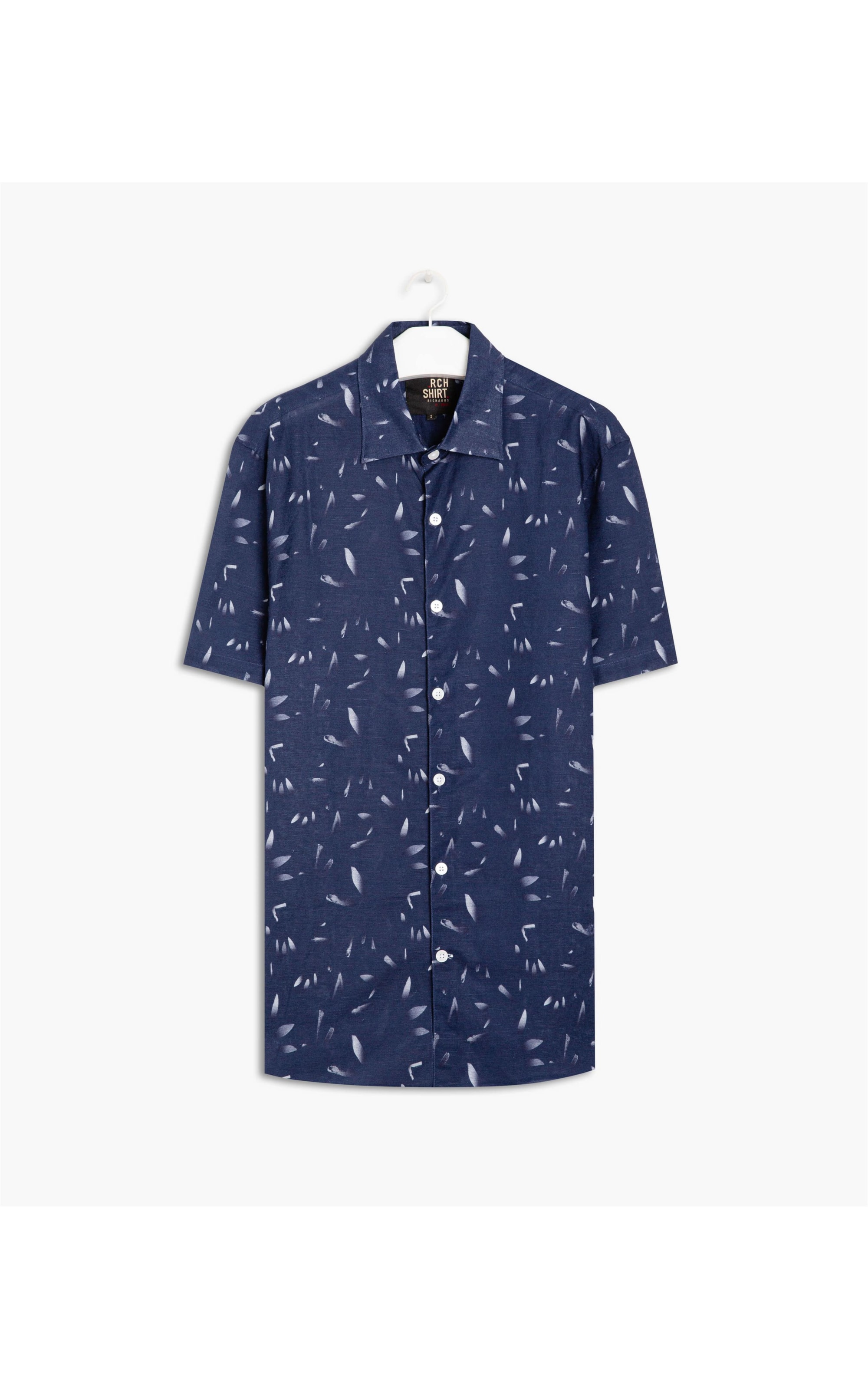 Camisa Linho  Petal Estampada Mc Marinho