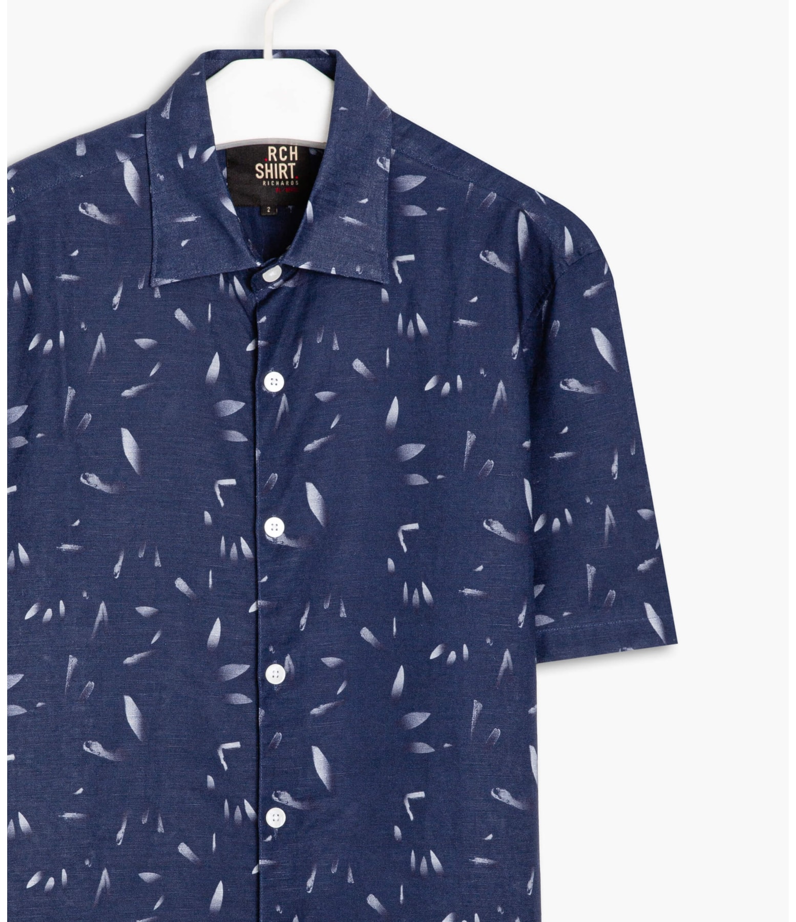 Camisa Linho  Petal Estampada Mc Marinho