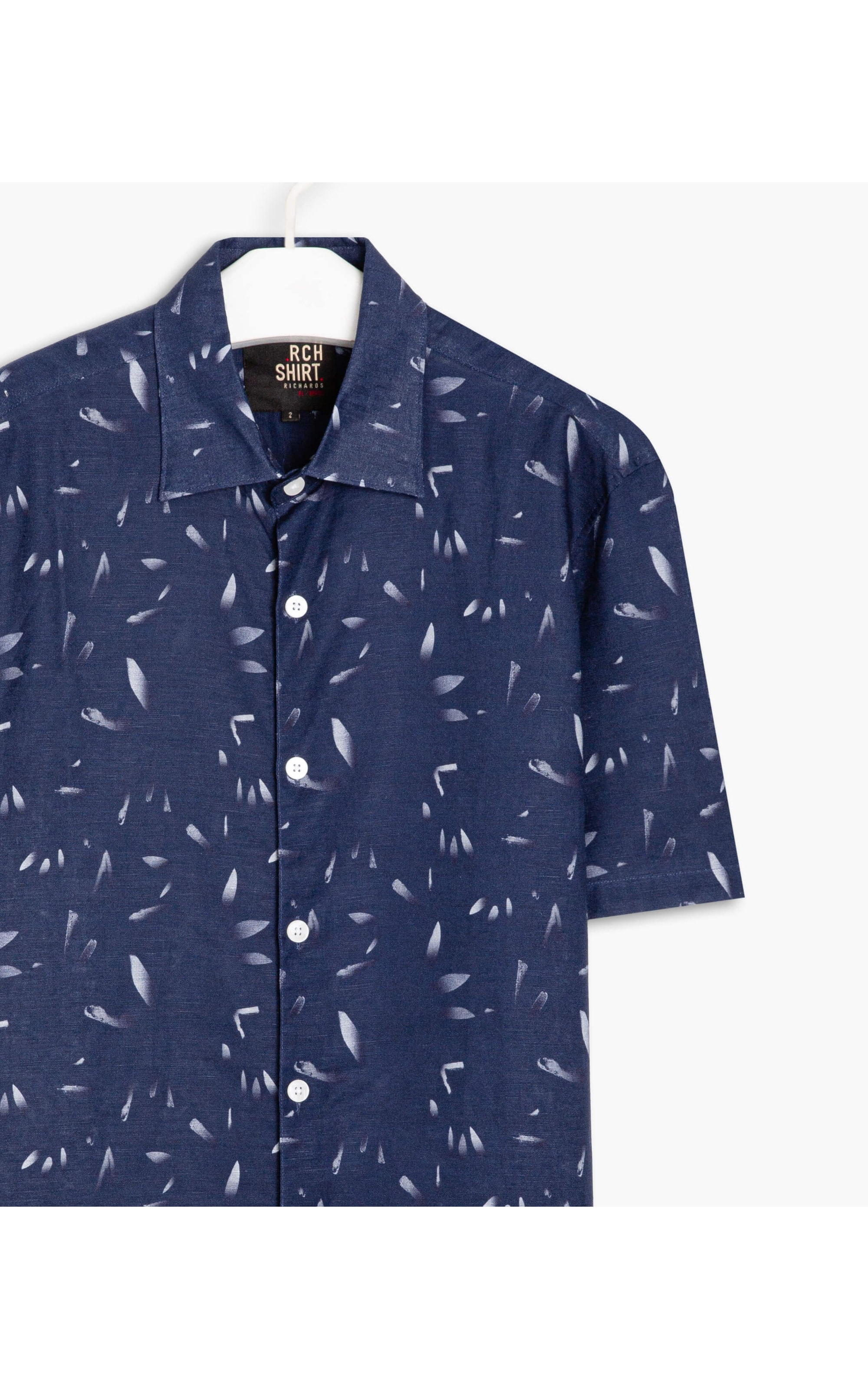 Camisa Linho  Petal Estampada Mc Marinho