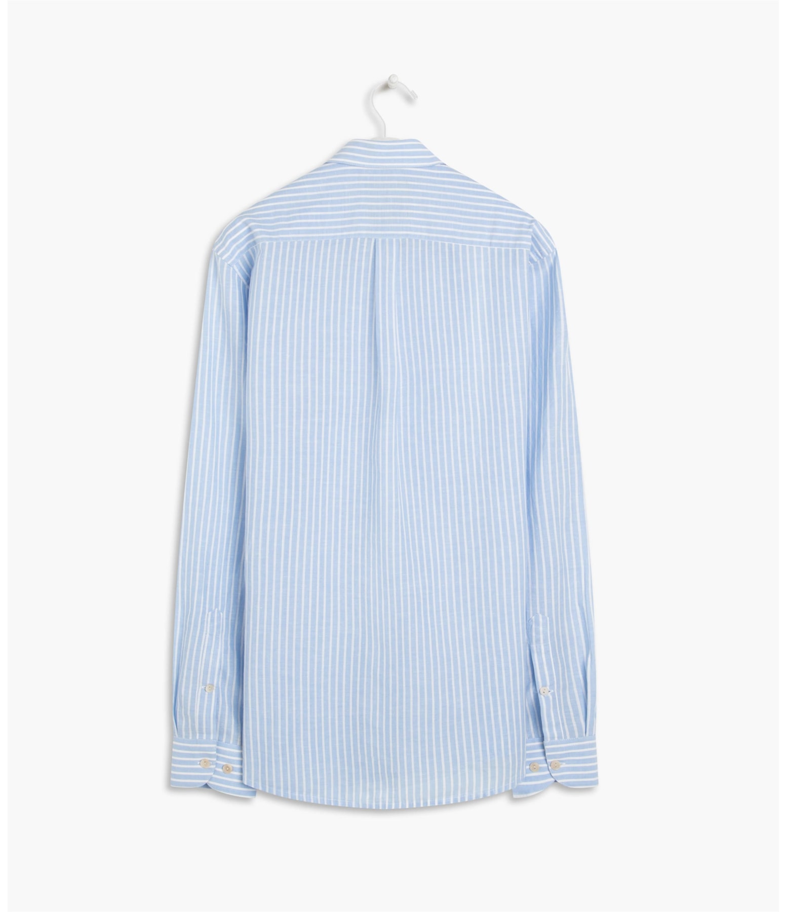 Camisa Linho  Pietro Listrada Ml Azul Chofer