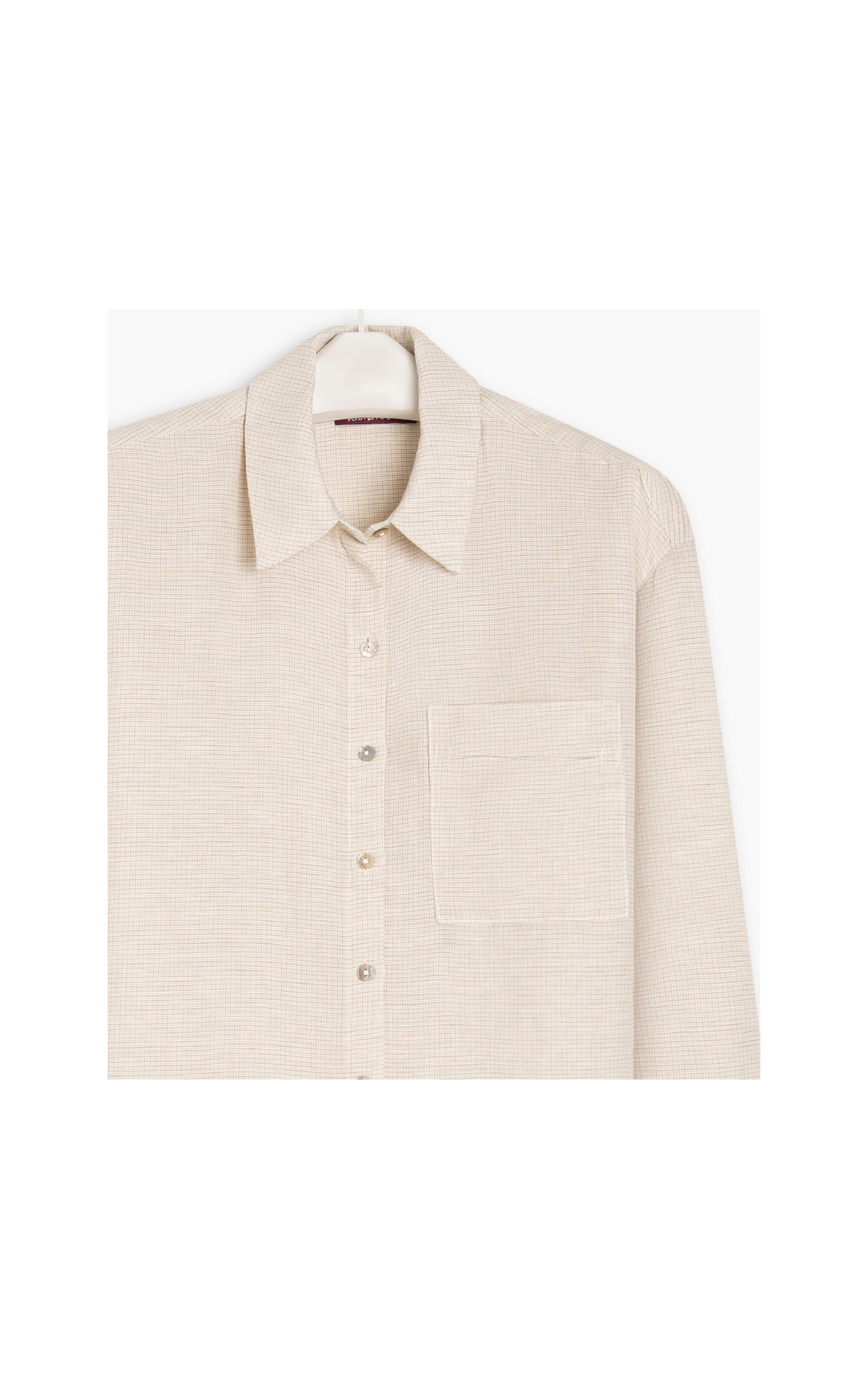 Camisa Linho  Pipa Checks Natural