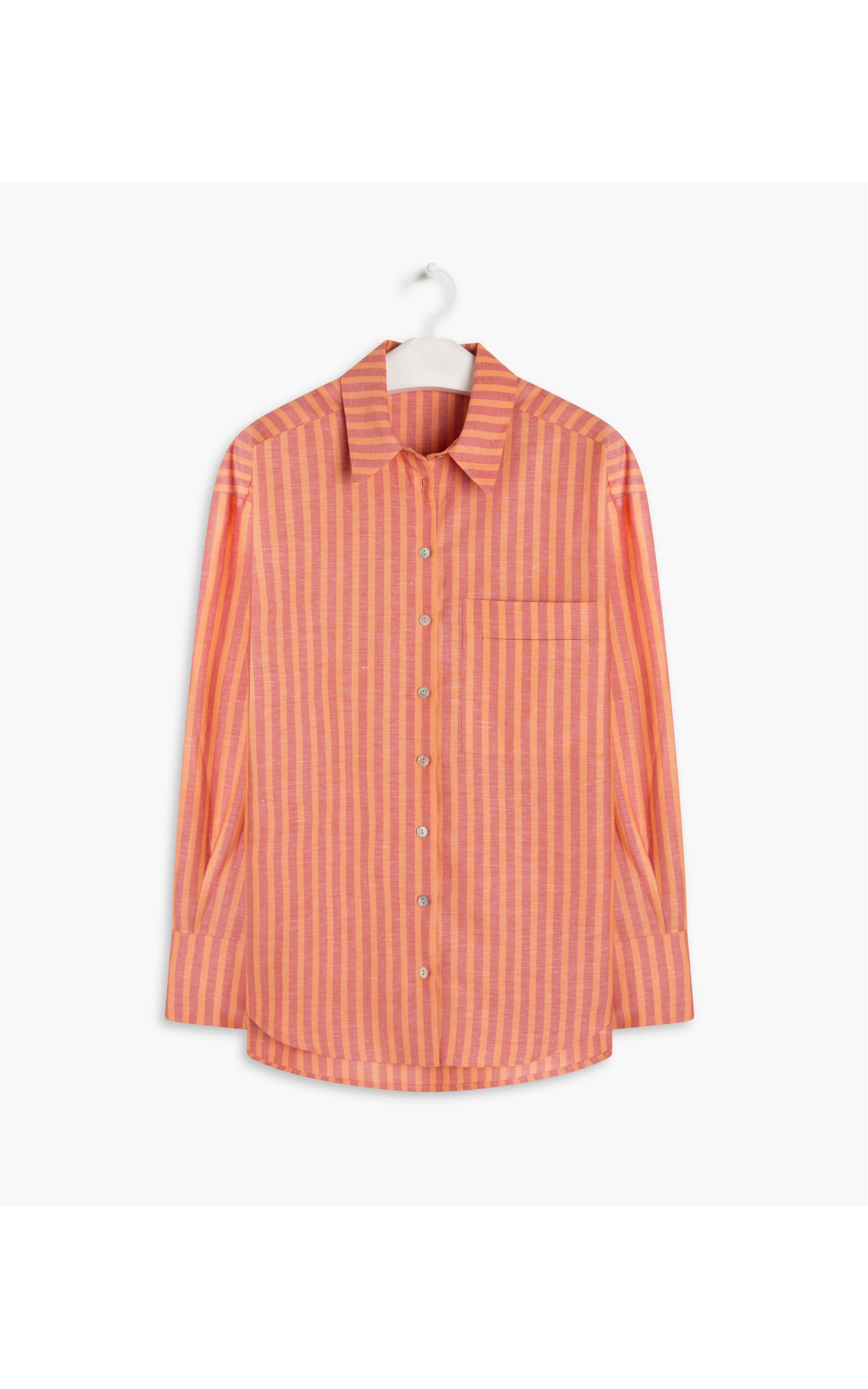  Camisa Linho  Pipa  Striped Laranja