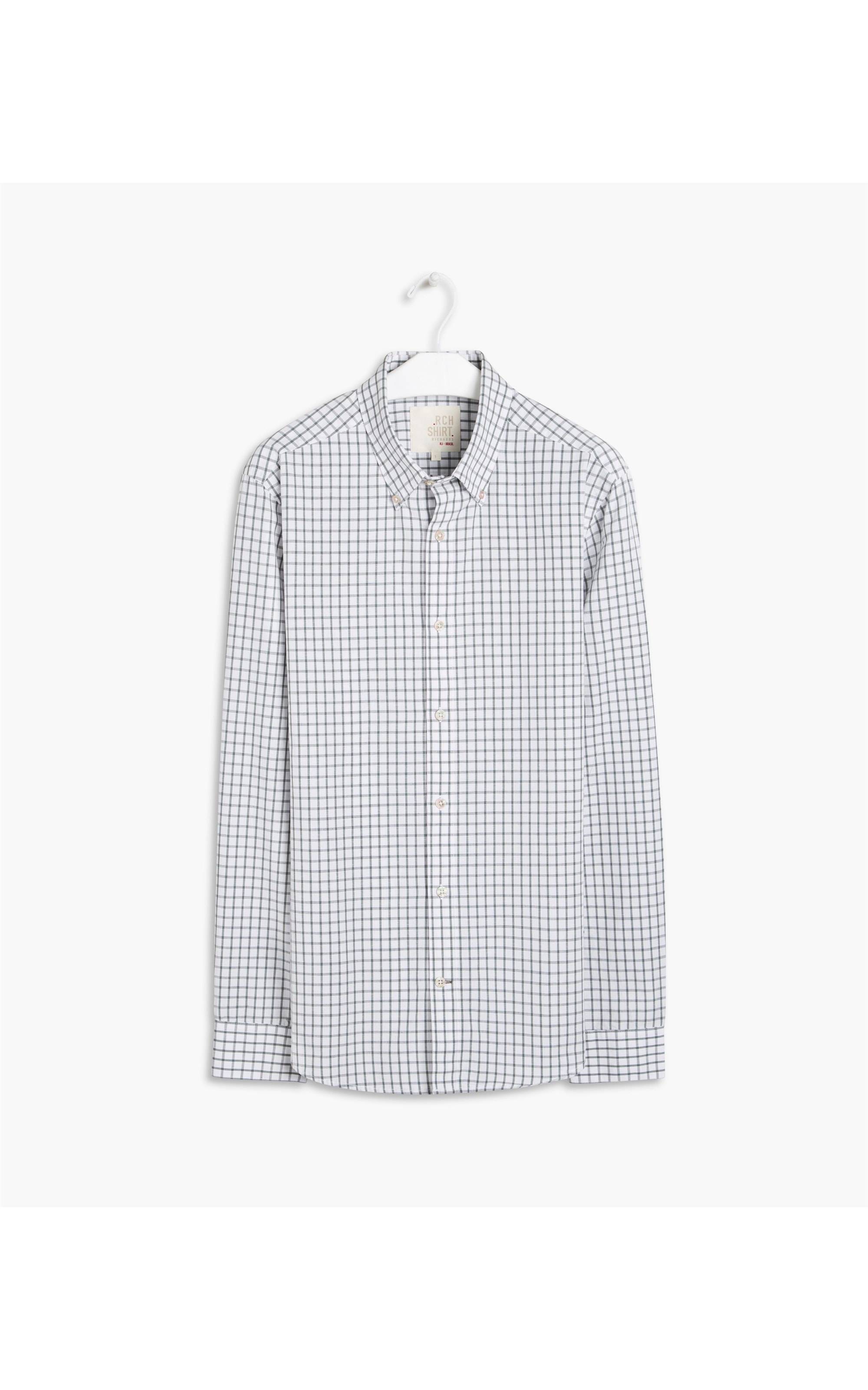 Camisa Linho  Pipo Xadrez Ml Verde Militar