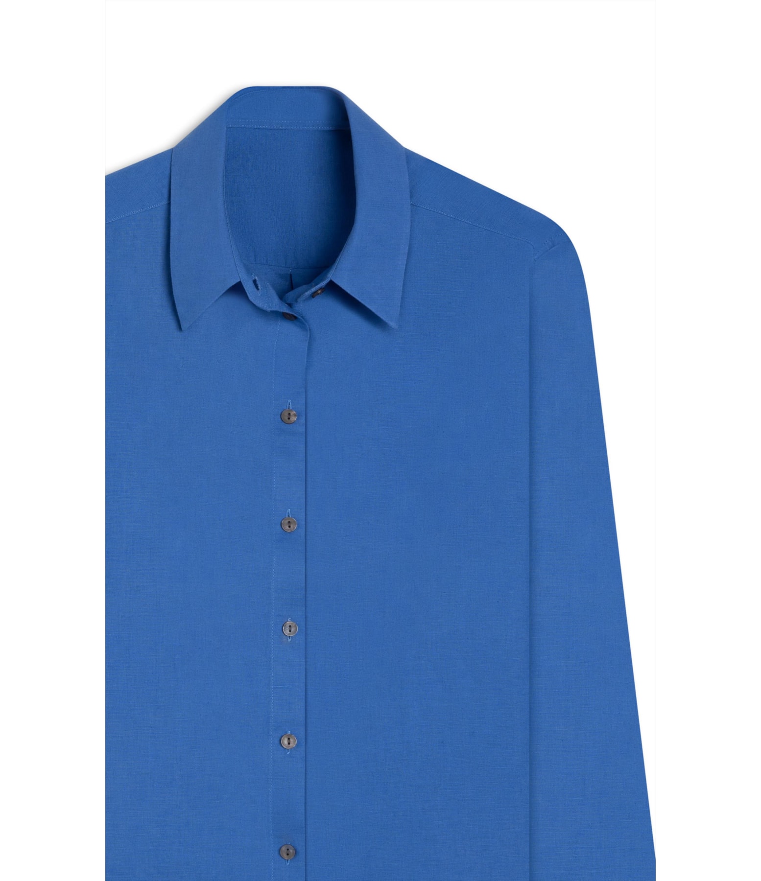 Camisa Linho  Piva  Feminino Azul Bic