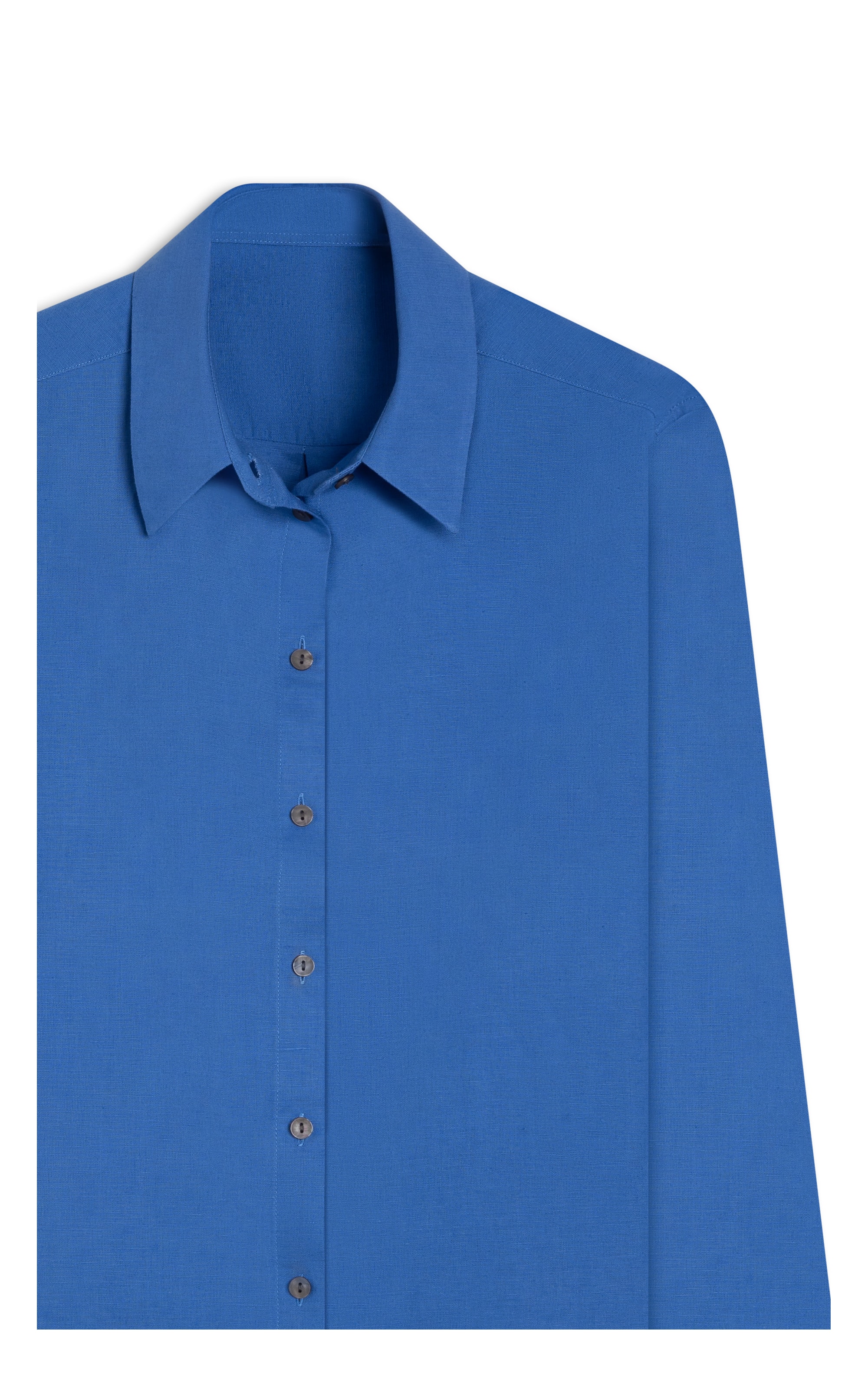 Camisa Linho  Piva  Feminino Azul Bic
