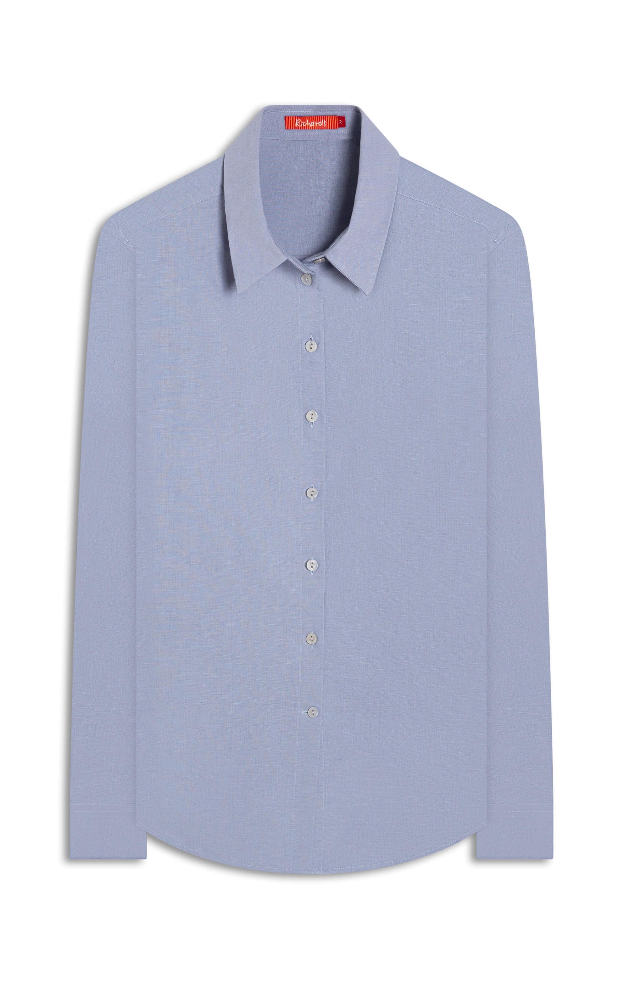 Camisa Linho  Piva  Feminino Azul Claro