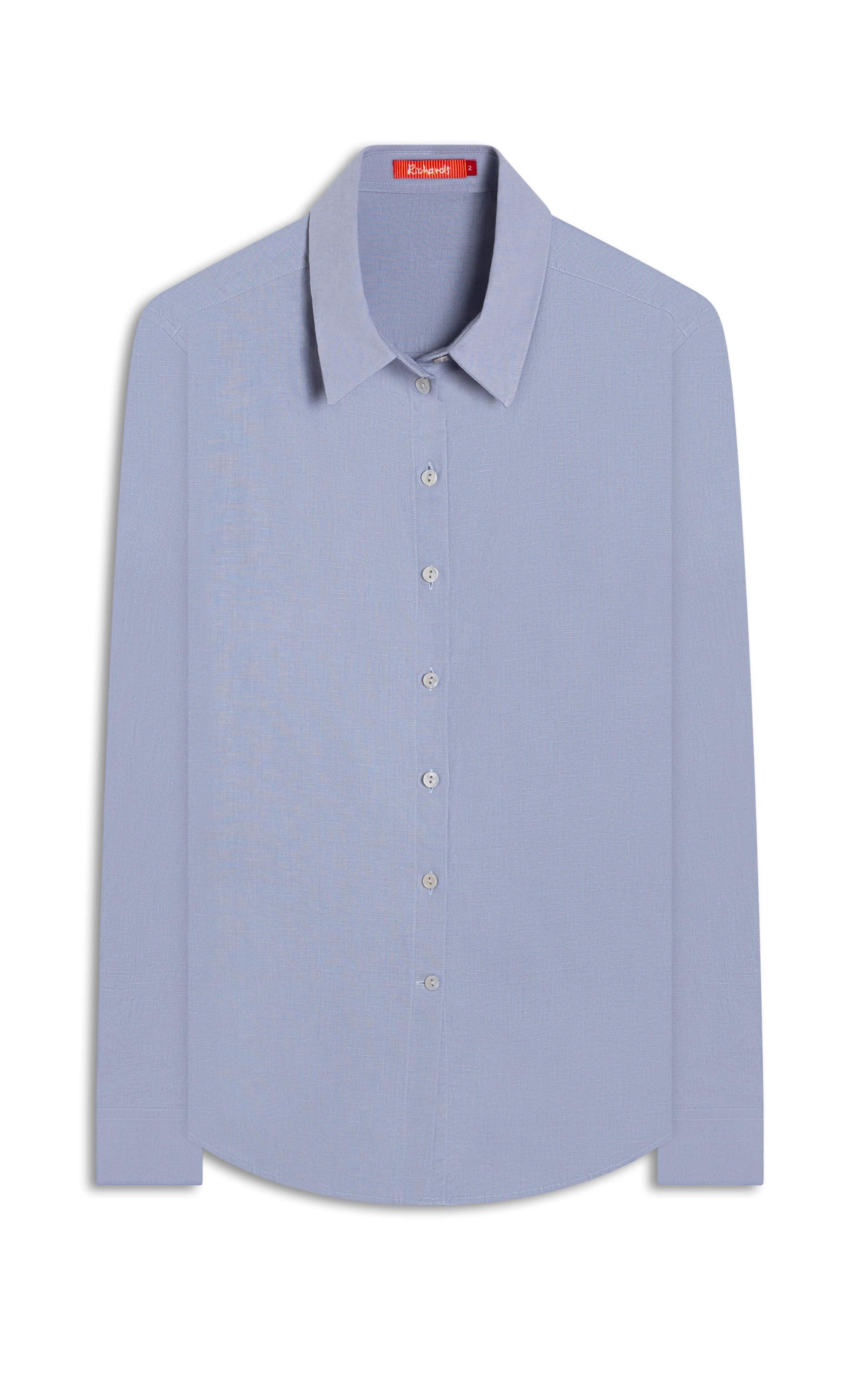 Camisa Linho  Piva  Feminino Azul Claro