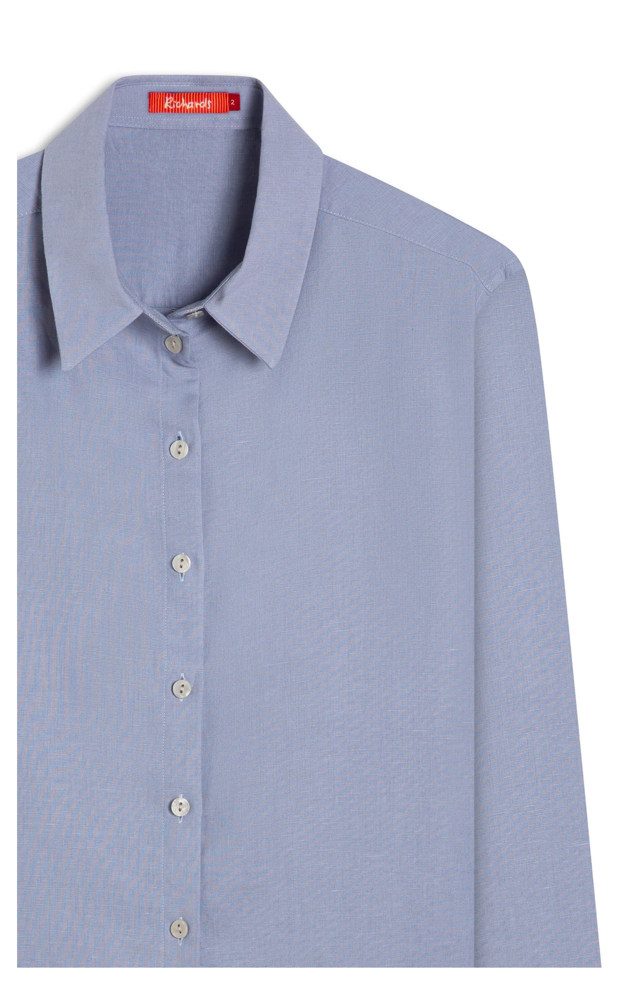 Camisa Linho  Piva  Feminino Azul Claro