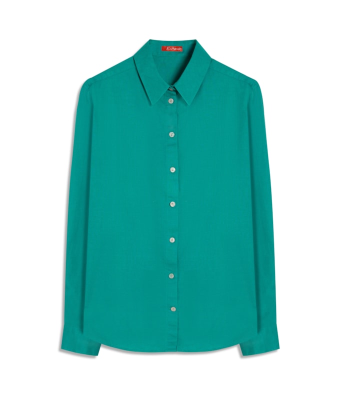 Camisa Linho  Piva  Feminino Esmeralda