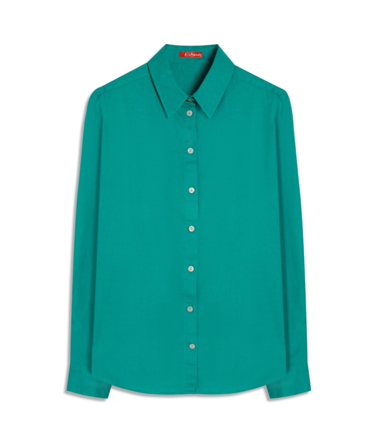 Camisa Linho  Piva  Feminino Esmeralda