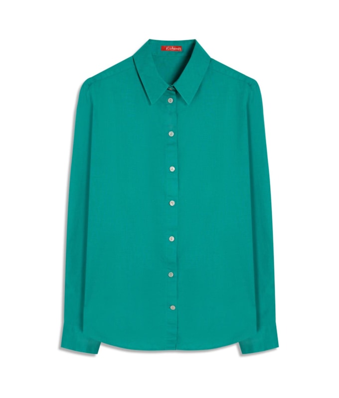 Camisa Linho  Piva  Feminino Esmeralda