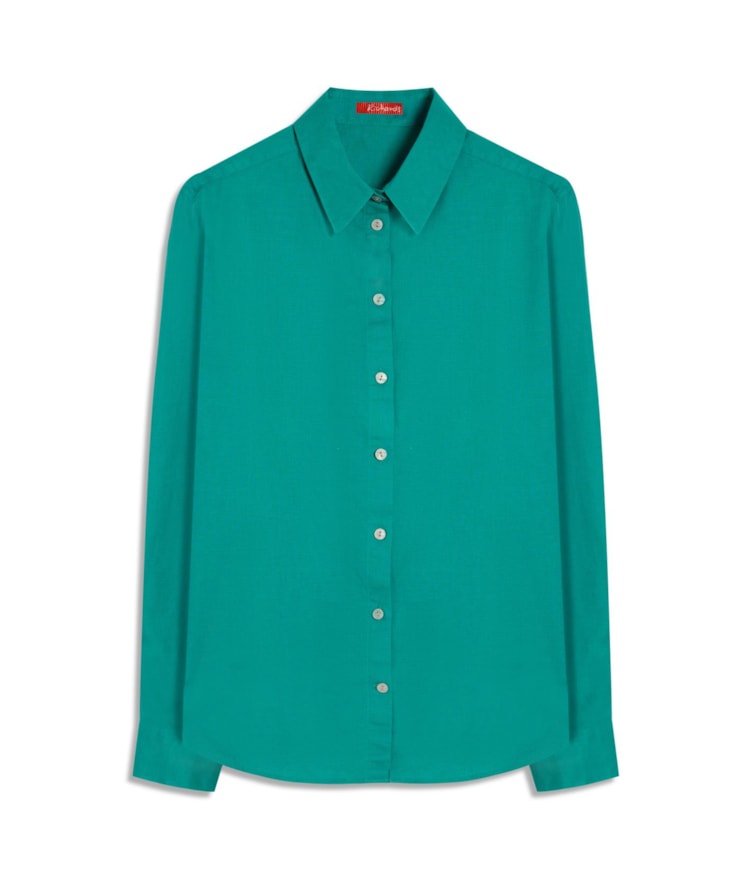 Camisa Linho  Piva  Feminino Esmeralda
