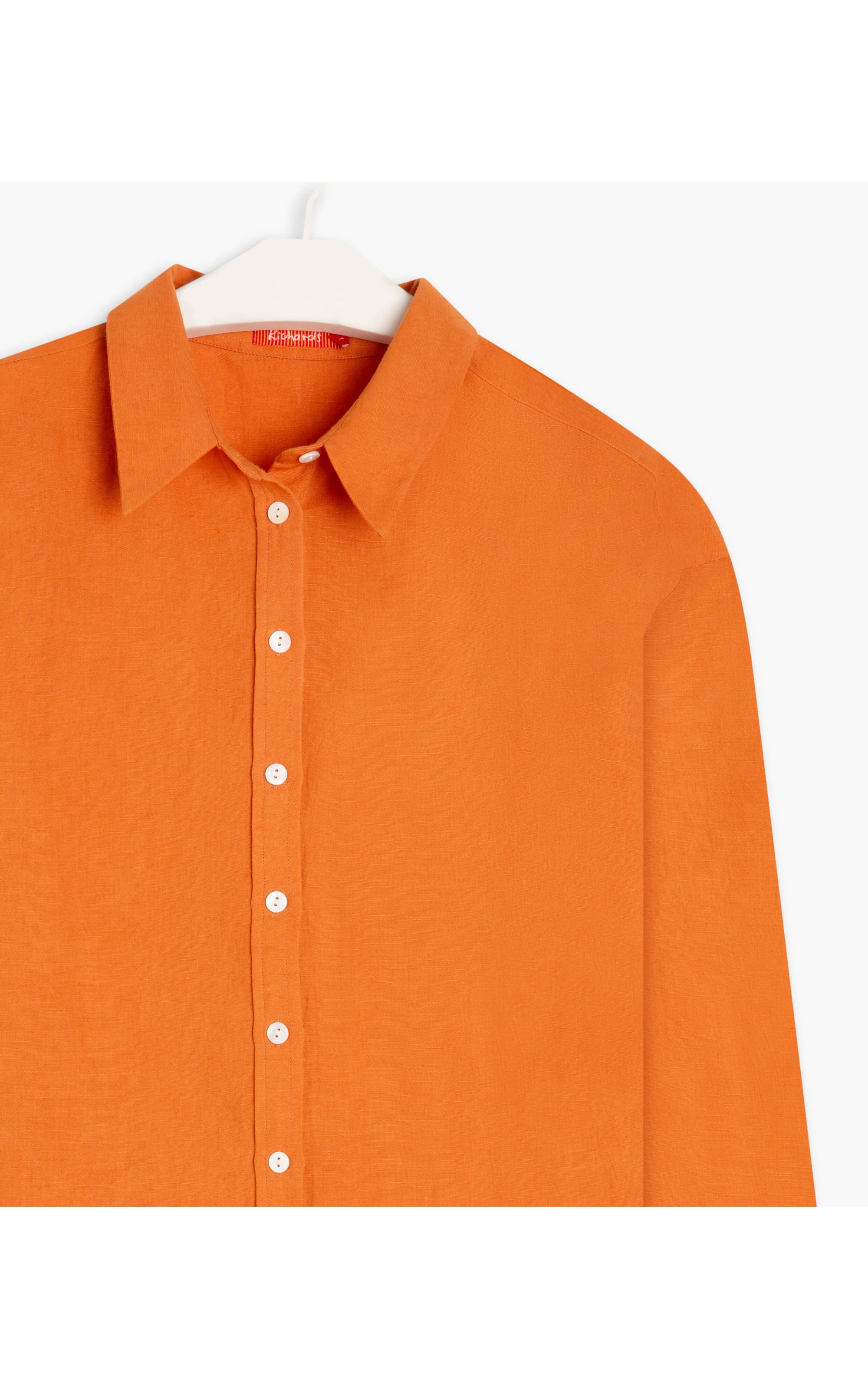Camisa Linho  Piva  Feminino Laranja