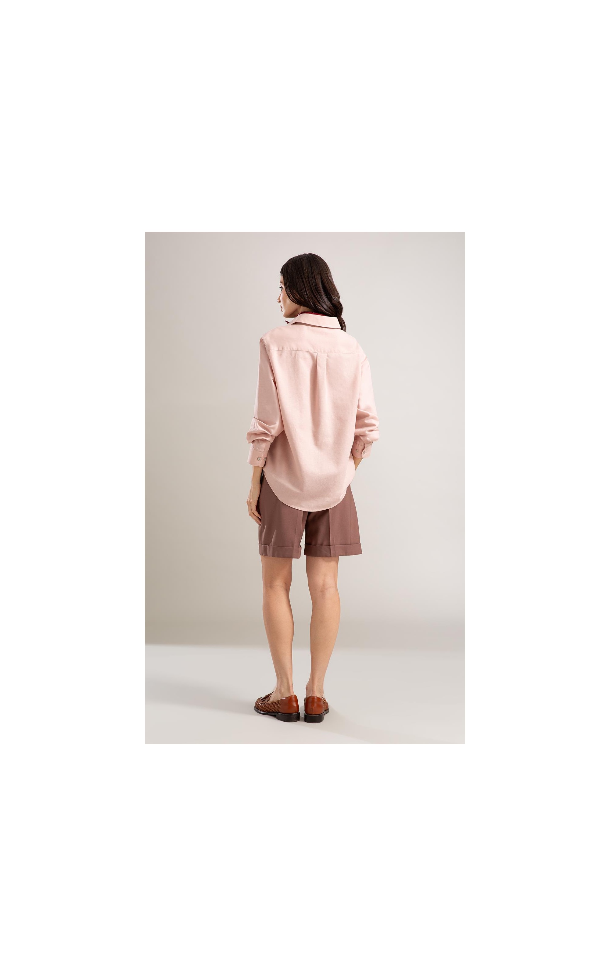 Camisa Linho  Piva  Feminino Nude