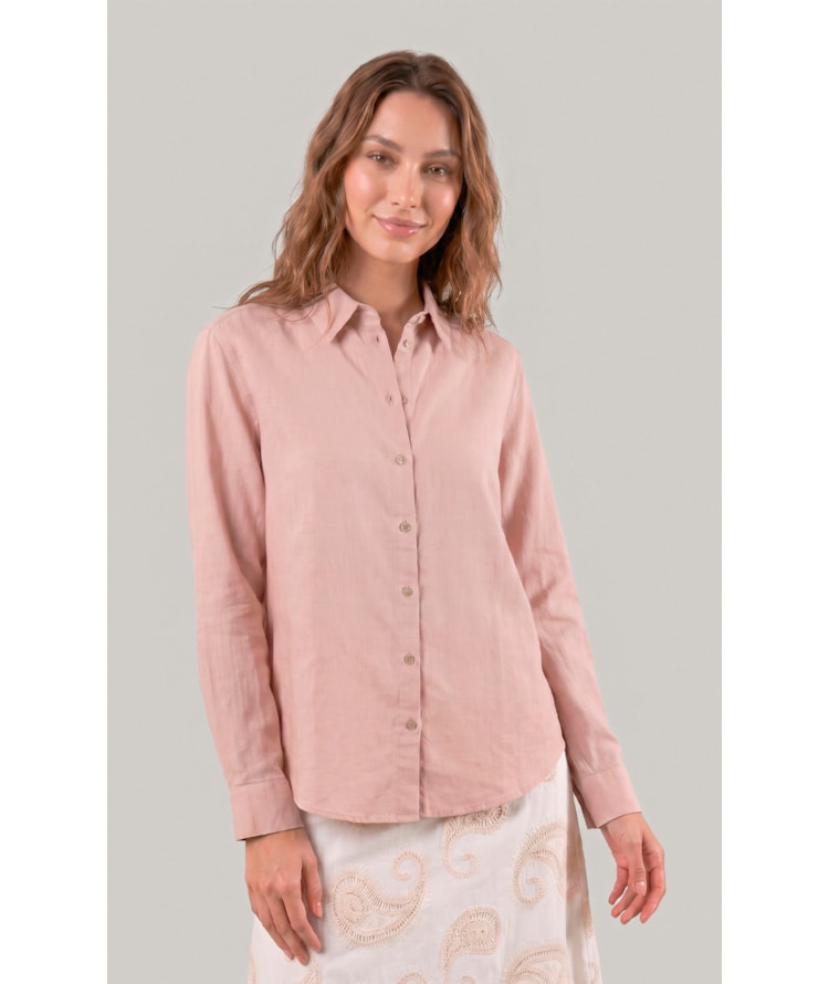 Camisa Linho  Piva  Feminino Nude