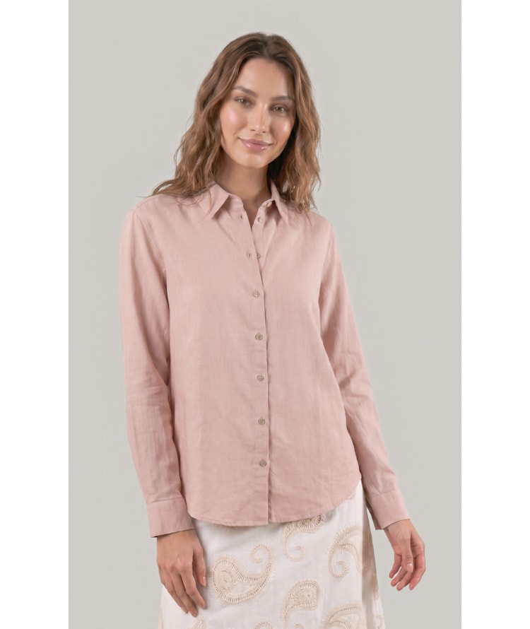 Camisa Linho  Piva  Feminino Nude