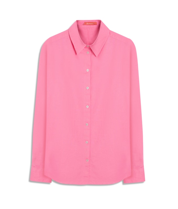 Camisa Linho  Piva  Feminino Rosa