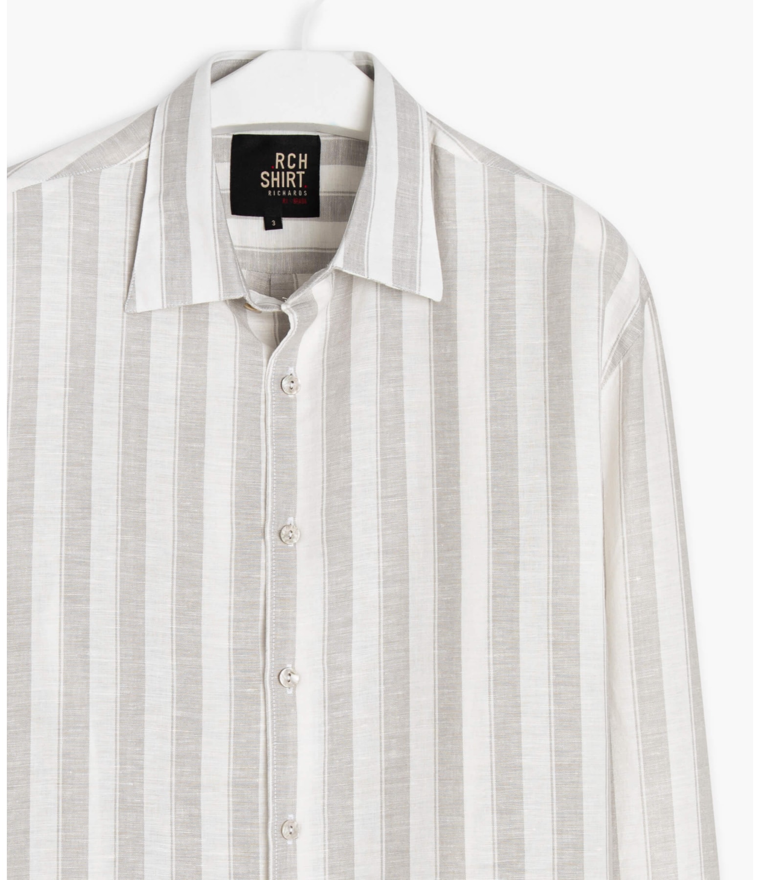 Camisa Linho  Puka Puka Cinza Claro