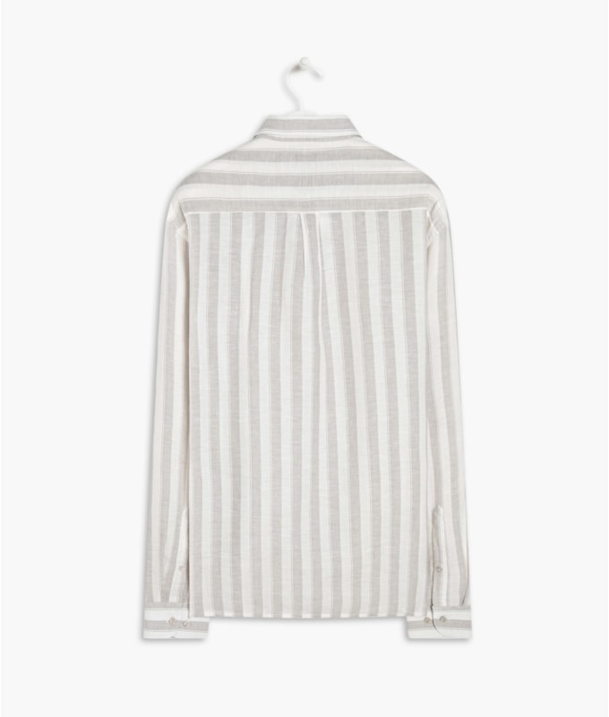 Camisa Linho  Puka Puka Cinza Claro