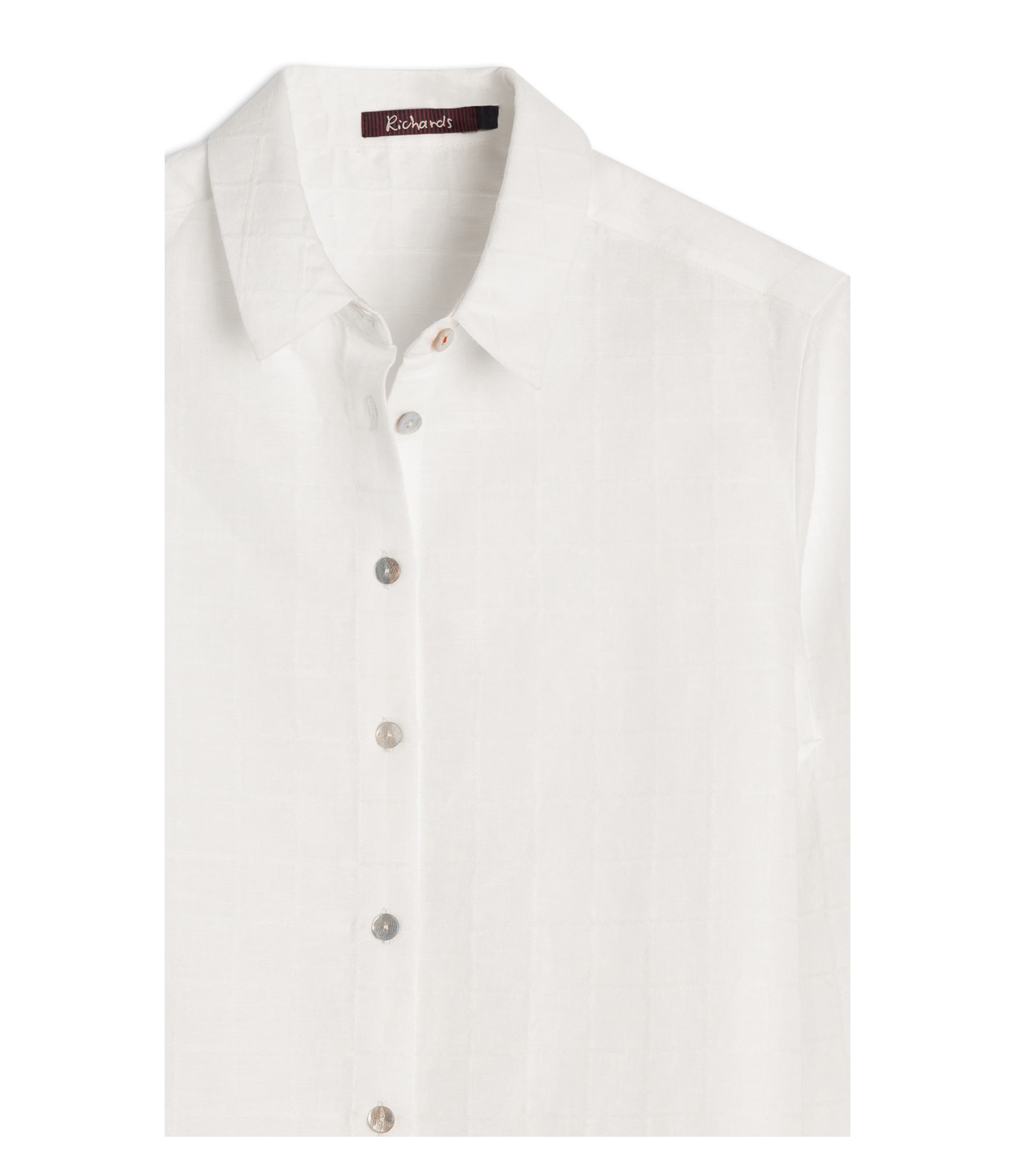  Camisa Linho  Regi  Checks Branco