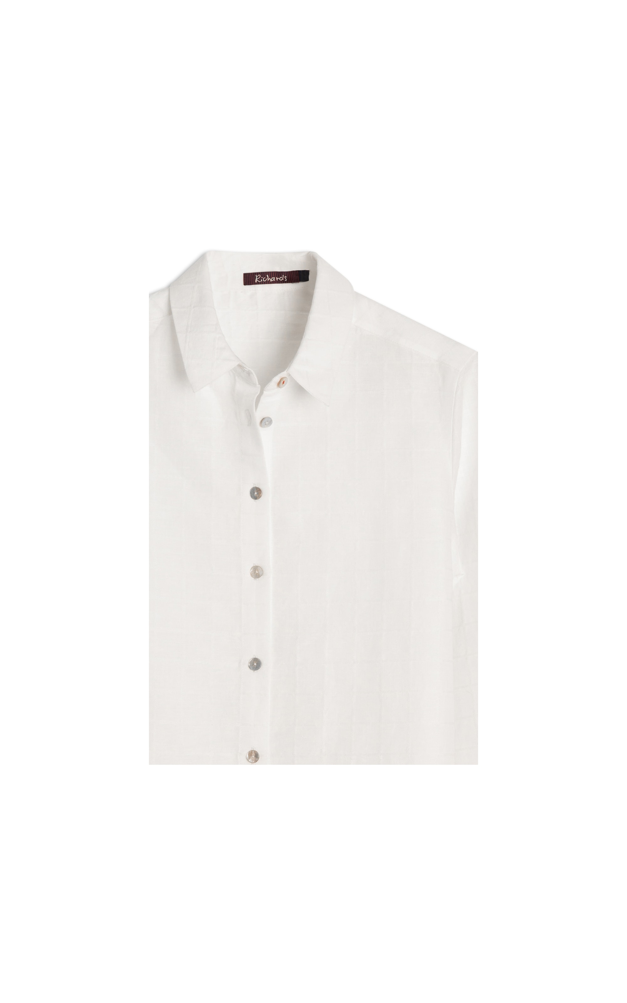 Camisa Linho  Regi  Checks Branco