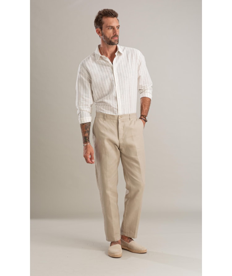Camisa Linho Roberto Caqui