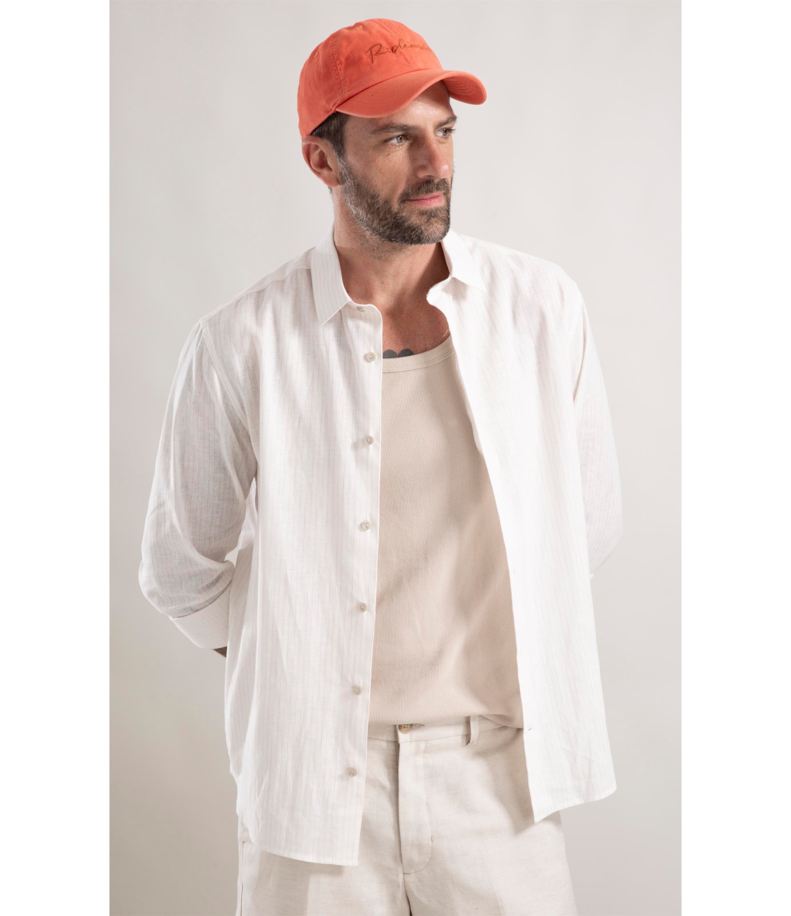Camisa Linho Rosa