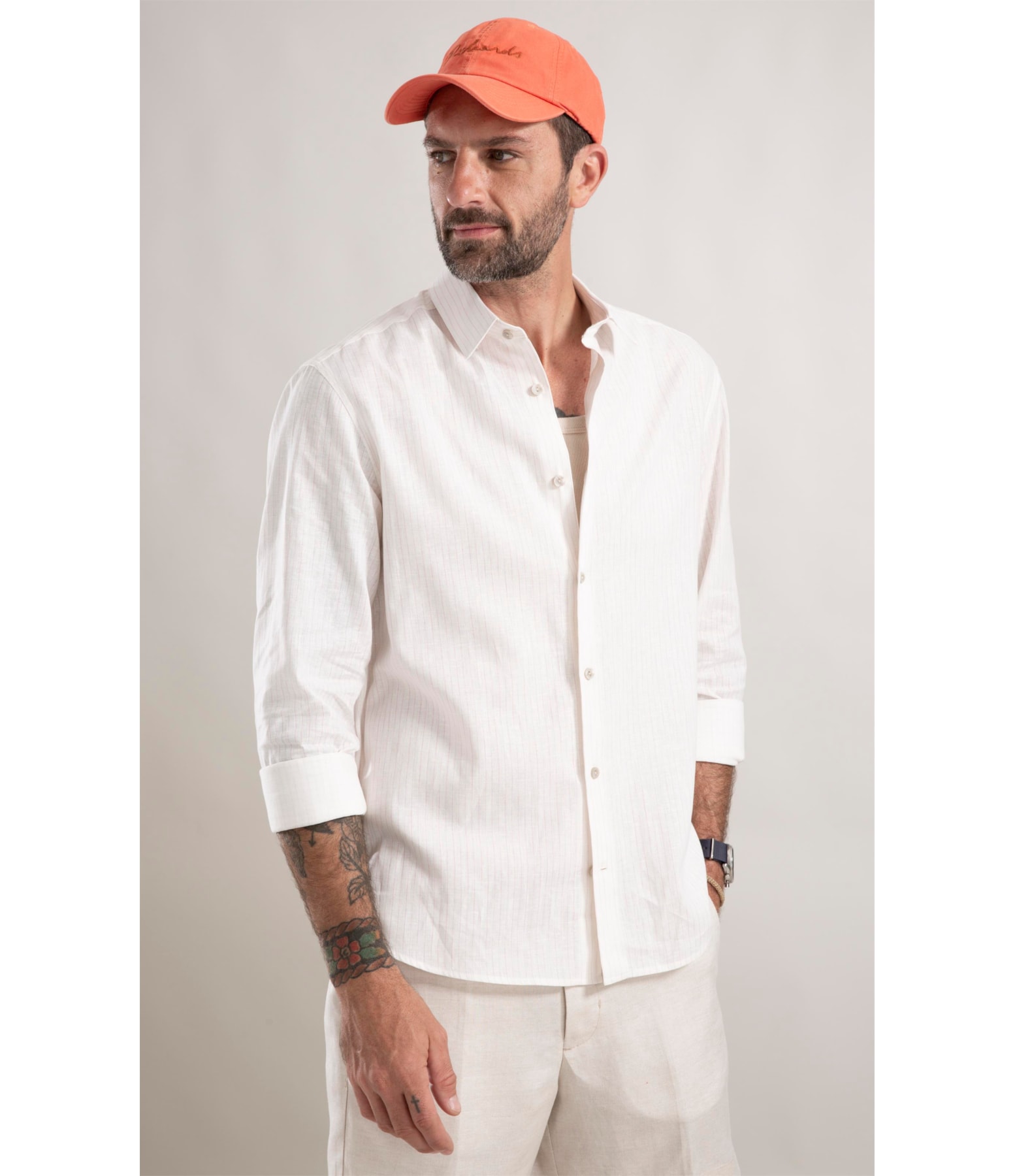 Camisa Linho Rosa