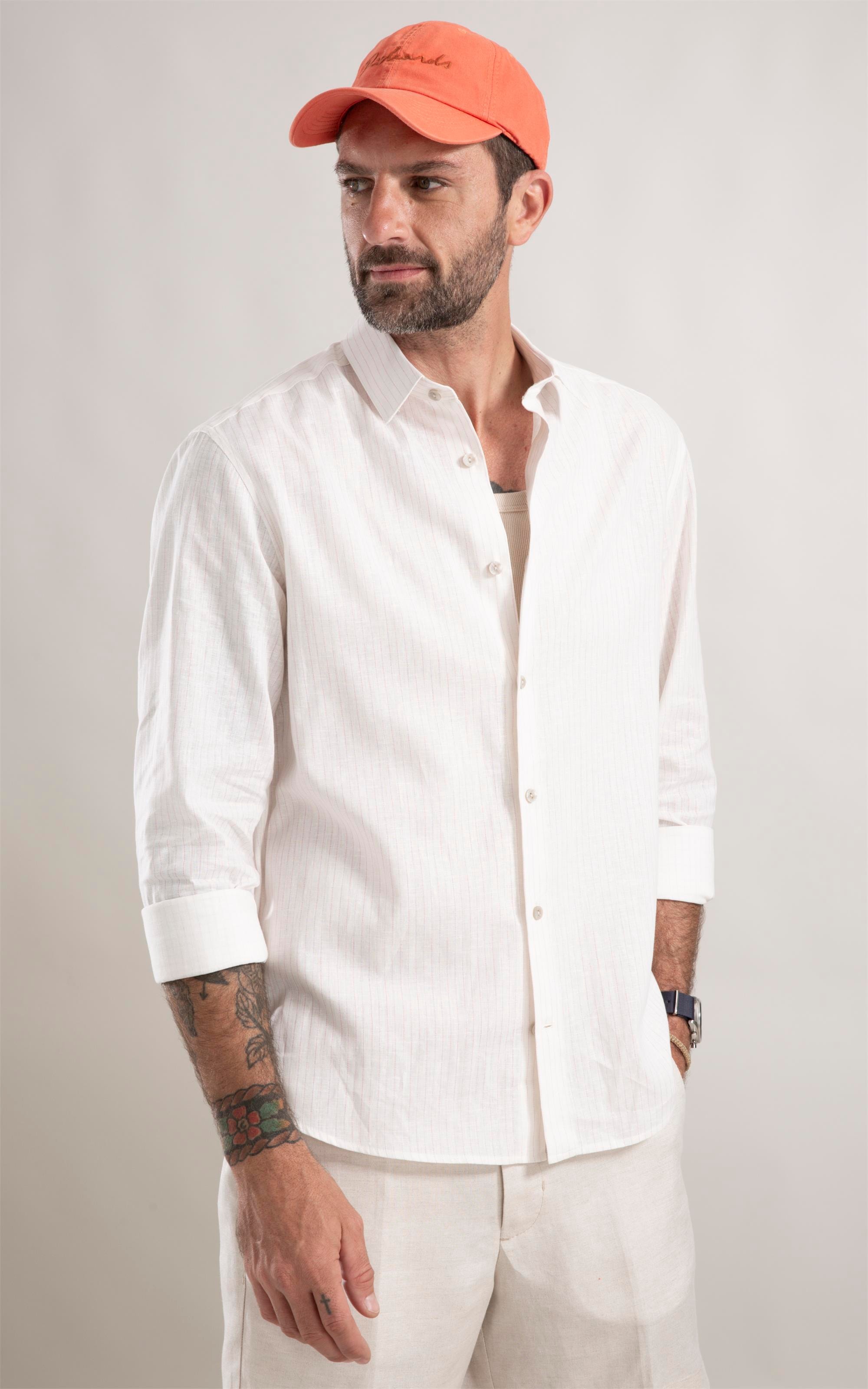 Camisa Linho Rosa